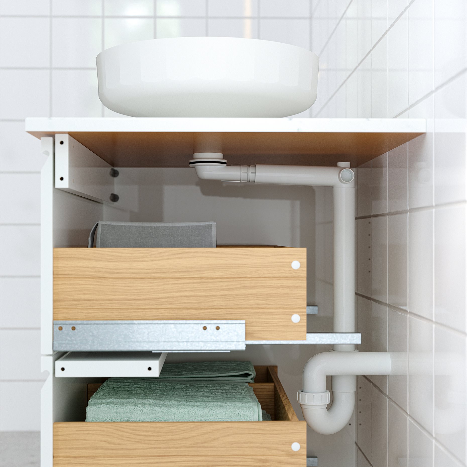 HAVBÄCK/VINDEL, wash-stand with drawers/wash-basin, 102x49x77 cm, 296.224.66