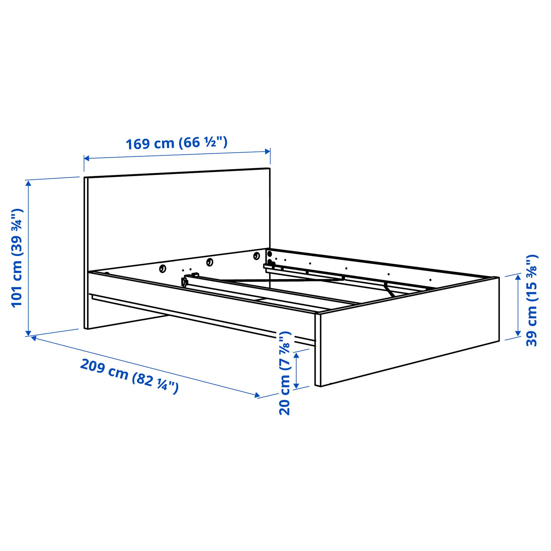 STORKLINTA, bed frame, 160x200 cm, 296.289.20