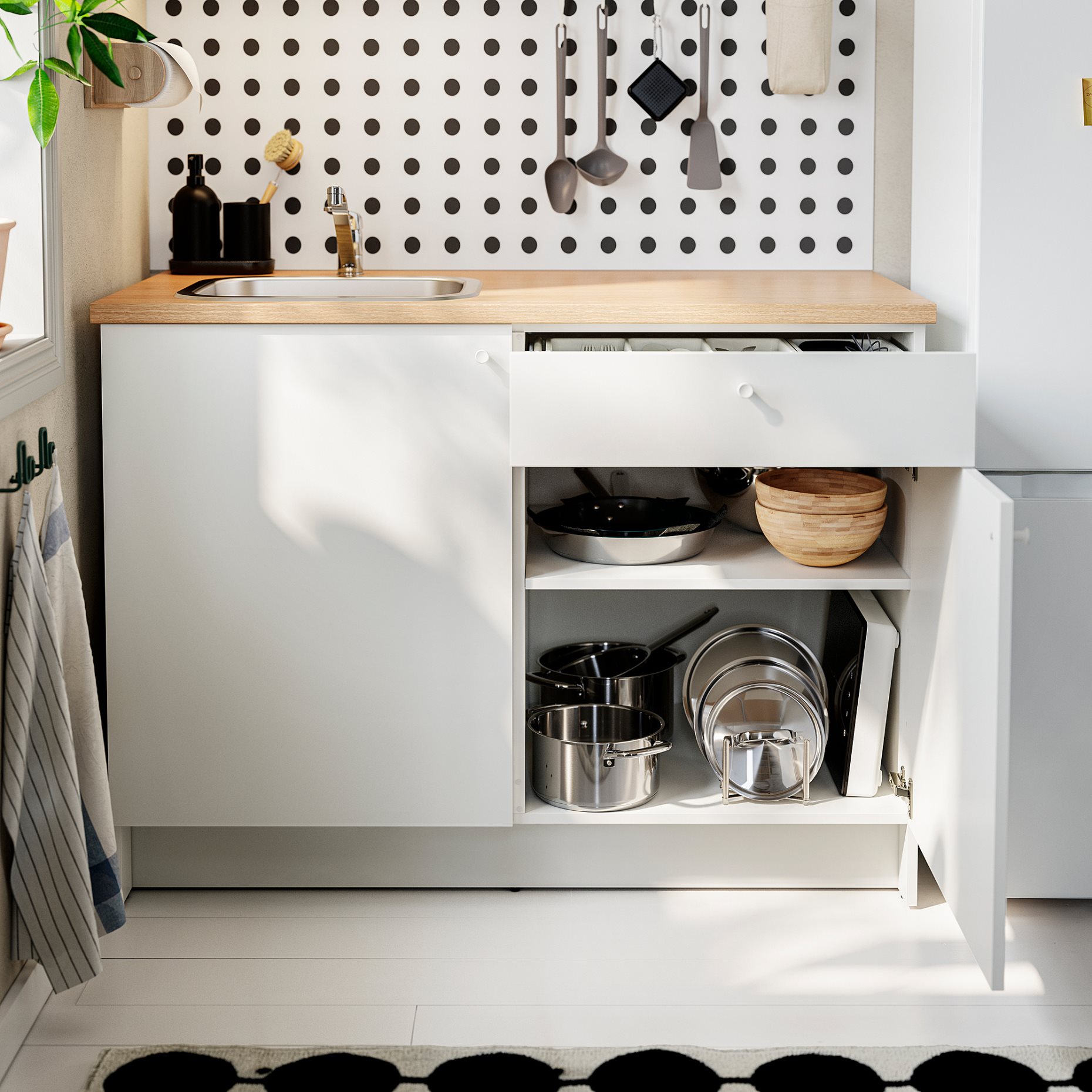 KNOXHULT, base cabinet with doors and drawer, 303.267.90
