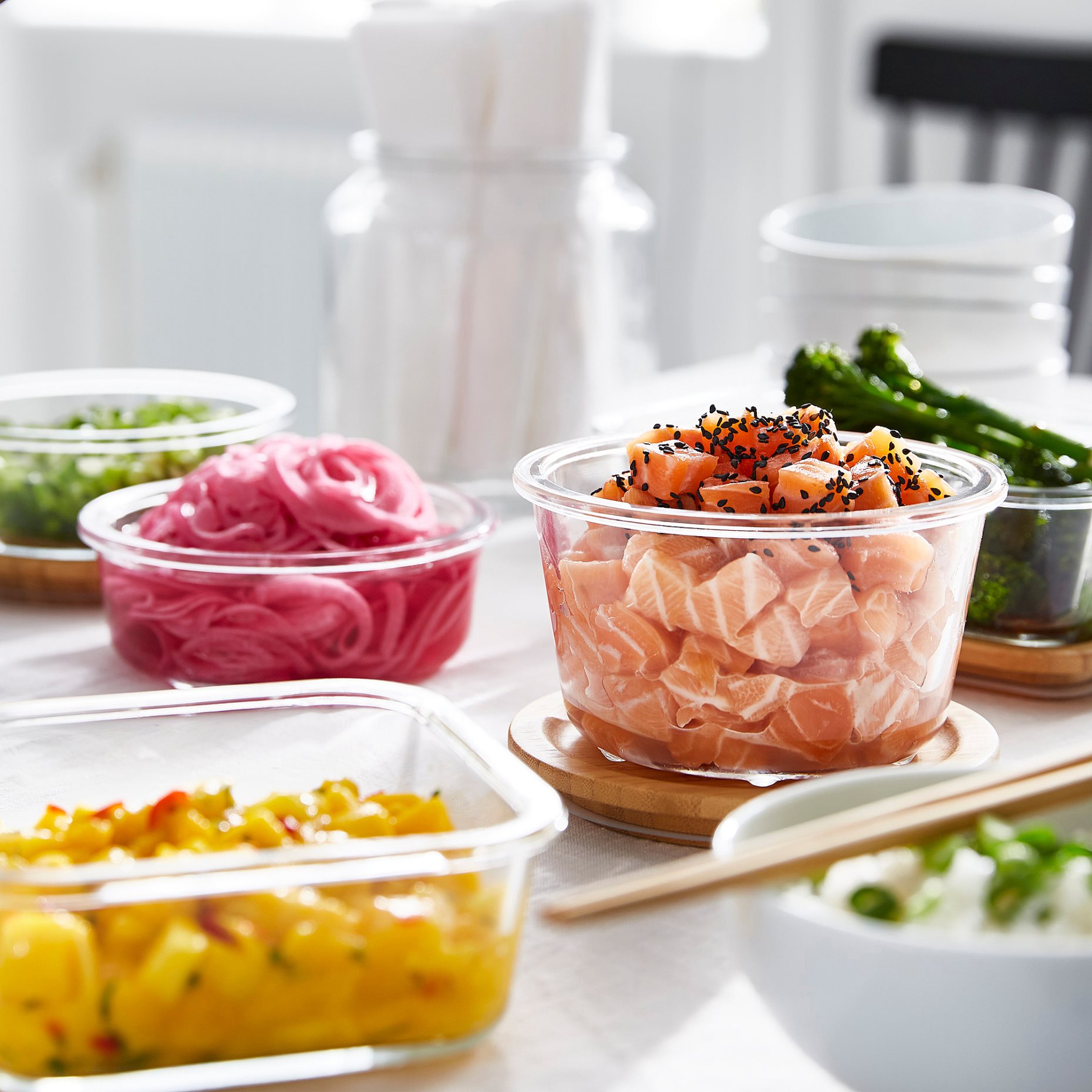 IKEA 365+, food container round/glass, 600 ml, 303.591.96