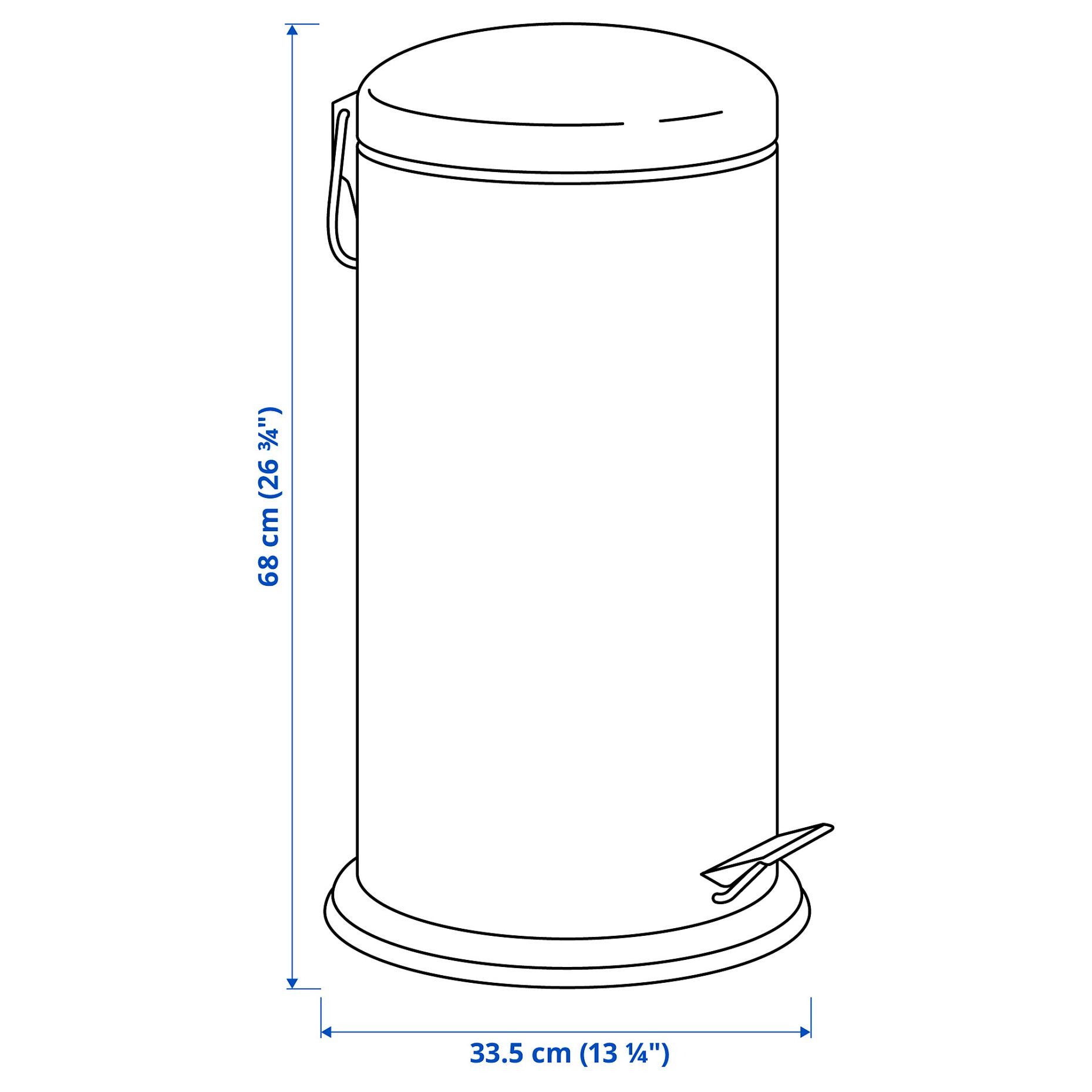 MJÖSA, pedal bin, 30 l, 304.228.62