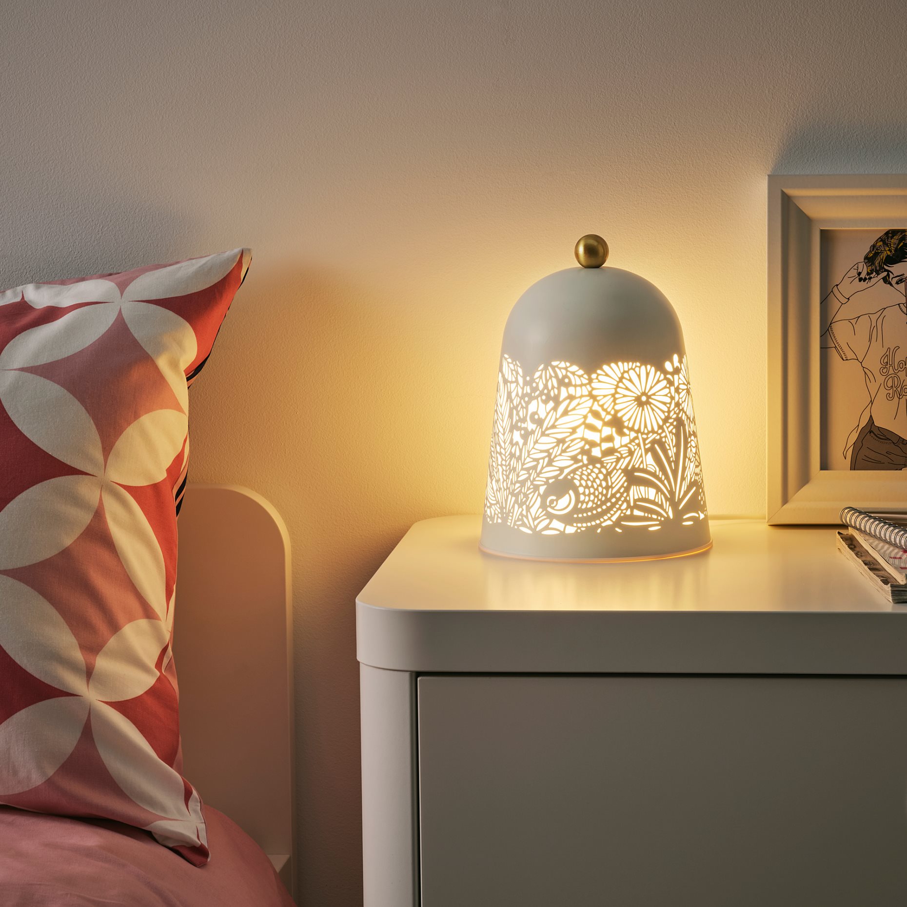 SOLSKUR, table lamp with built-in LED light source, 304.408.37