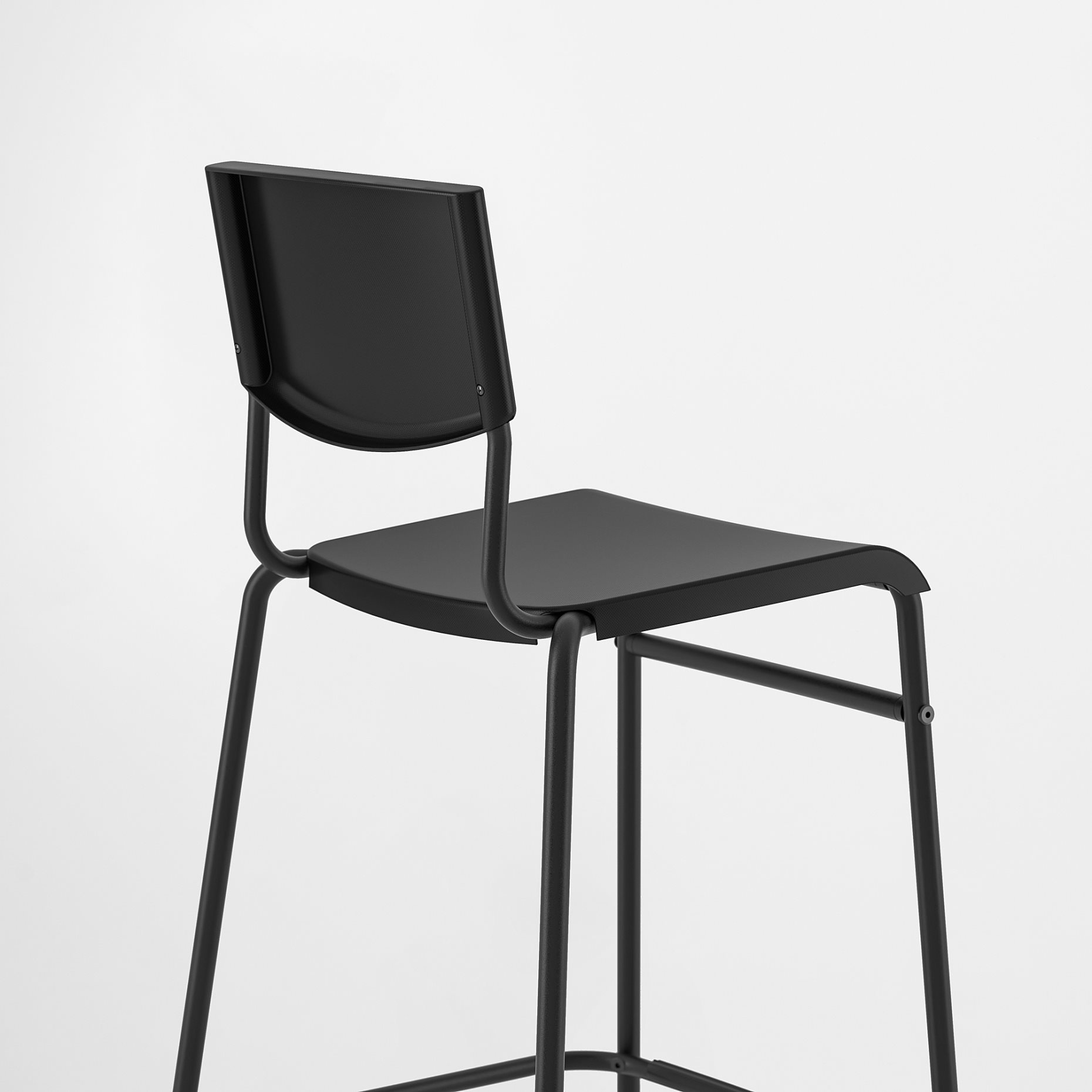 STIG, bar stool with backrest, 63 cm, 304.984.18