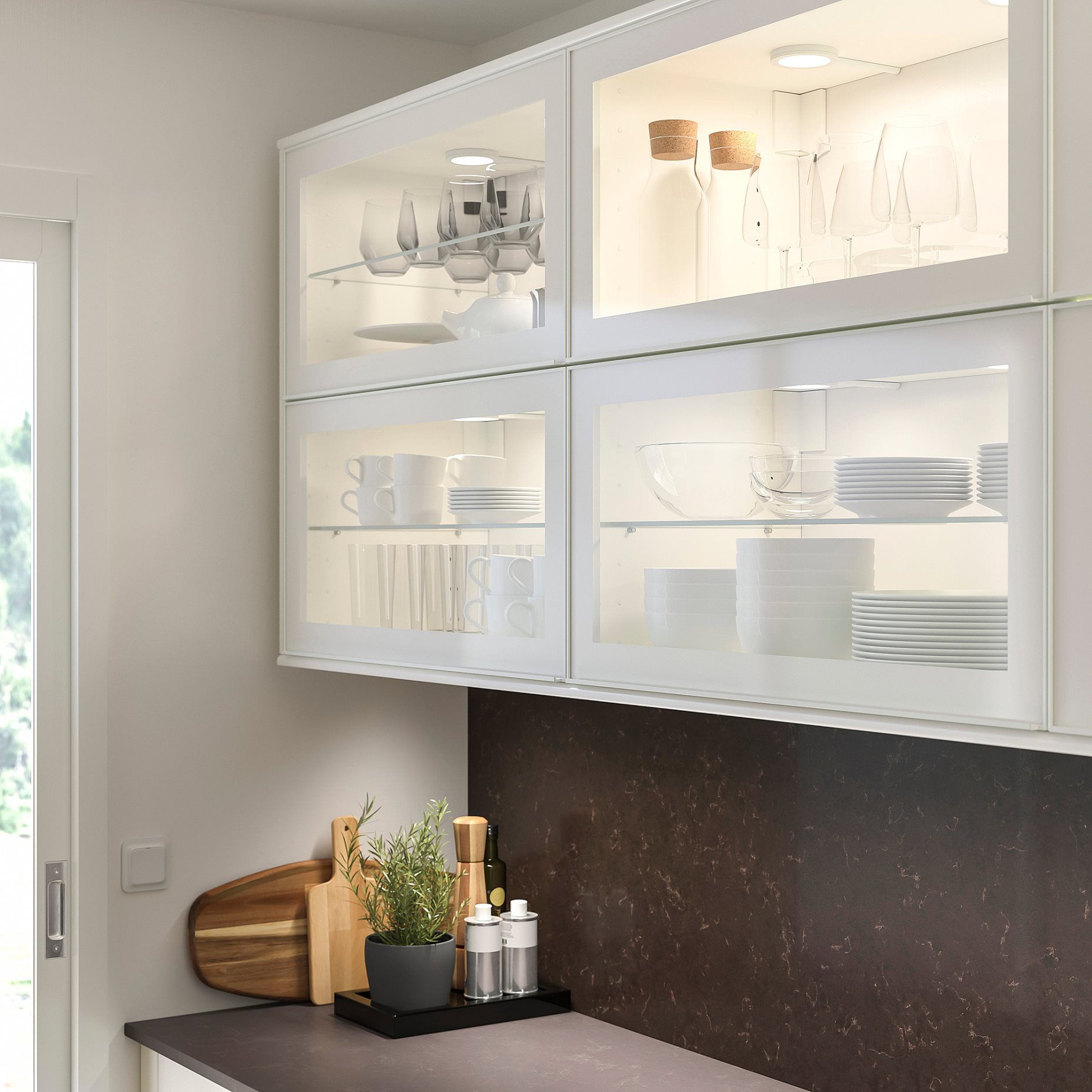 HEJSTA, glass door, 30x80 cm, 305.266.33