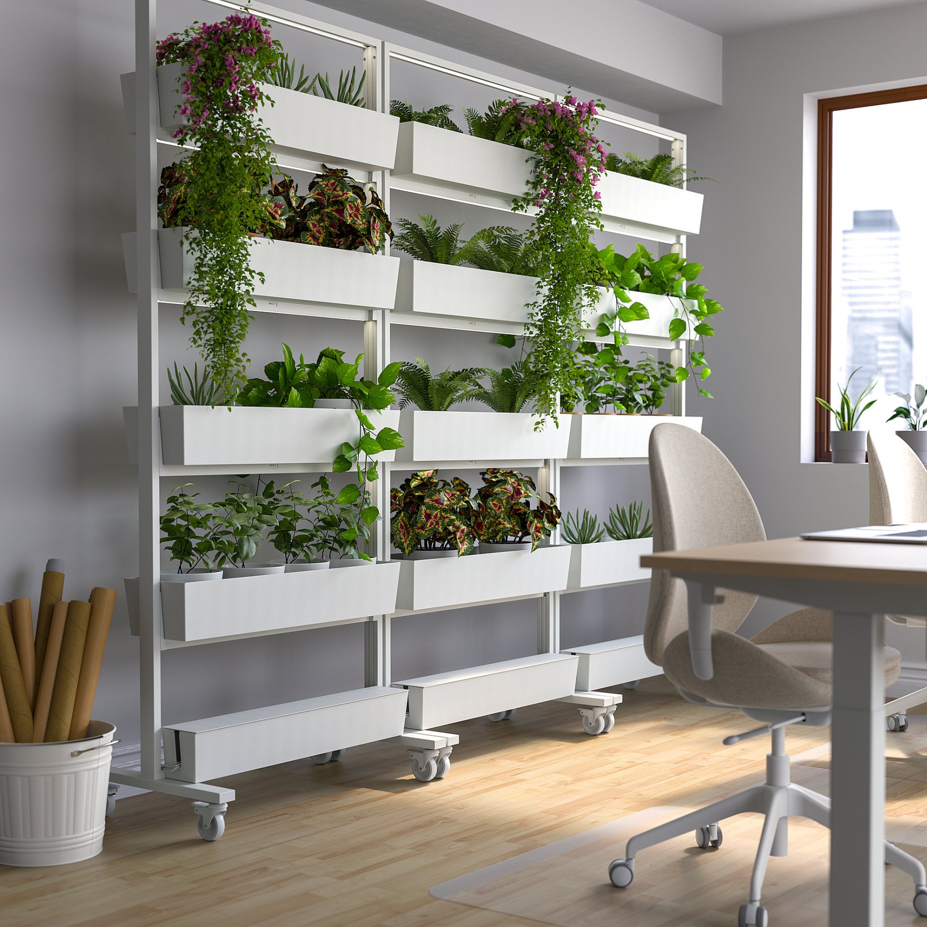 MITTZON, cable box for frame with castors, 80x13 cm, 305.286.32