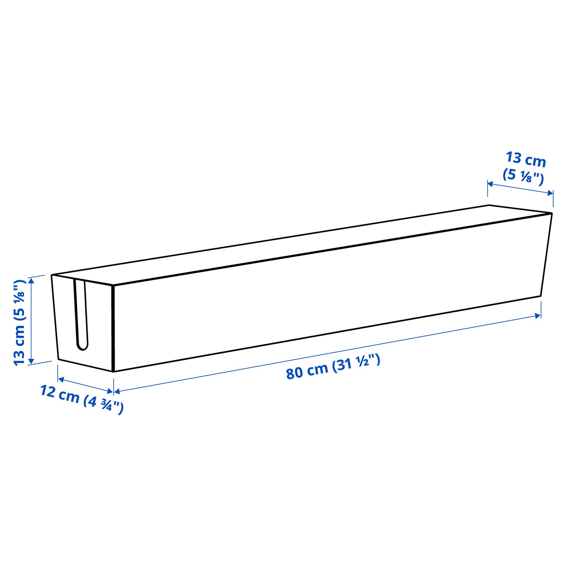 MITTZON, cable box for frame with castors, 80x13 cm, 305.286.32