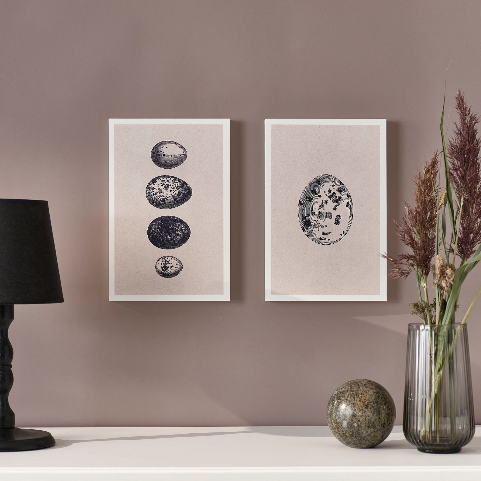 BJÖRNAMO, art print on hollow wood/Eggs, 20x30 cm, 305.332.14