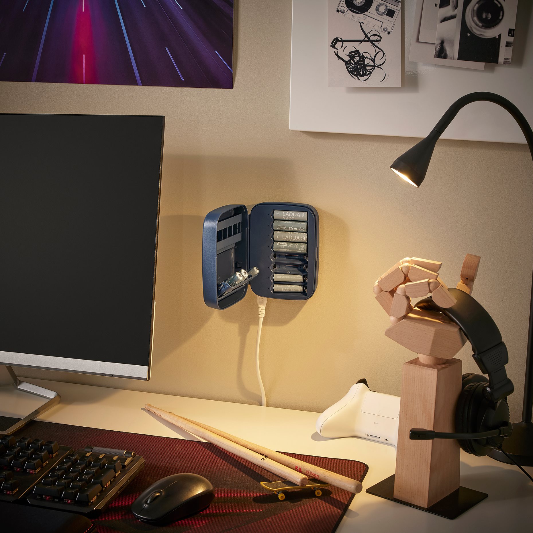 LITOSFÄR, battery charger with storage, 305.466.88