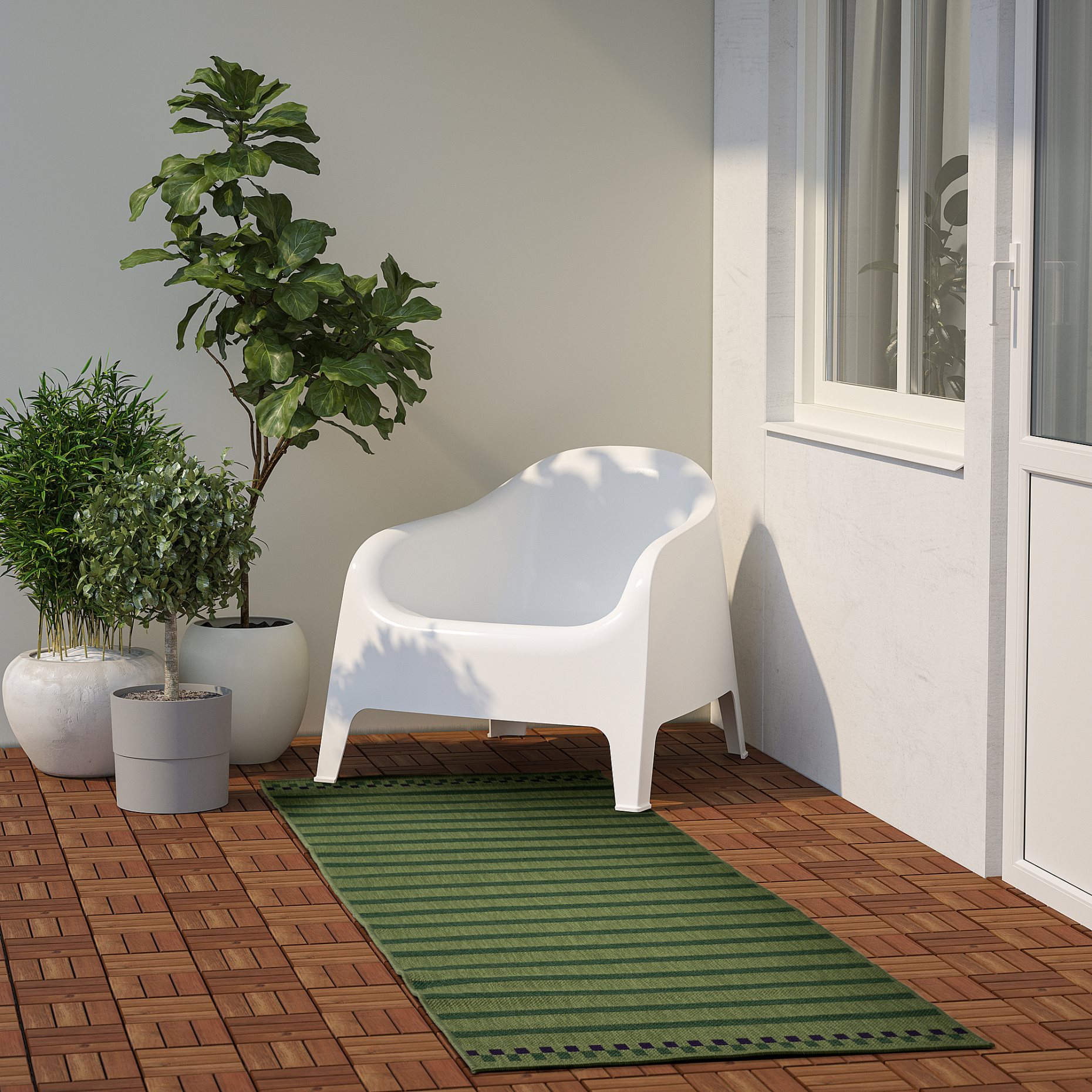 KORSNING, rug flatwoven/striped/in/outdoor, 80x250 cm, 305.532.35