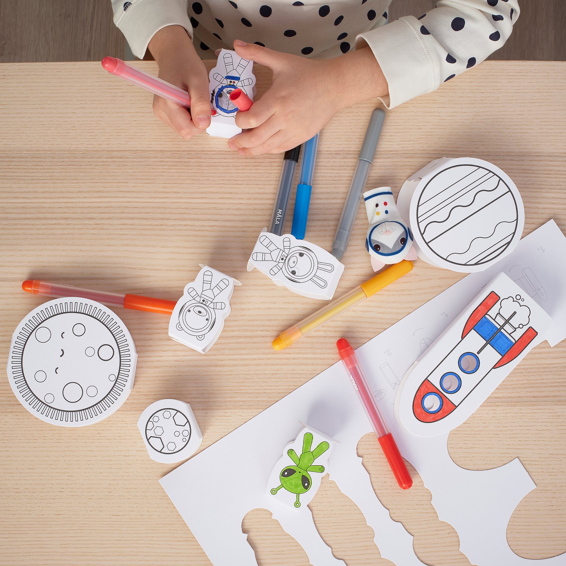 AFTONSPARV, 15-piece cardboard template set/space, 305.566.15