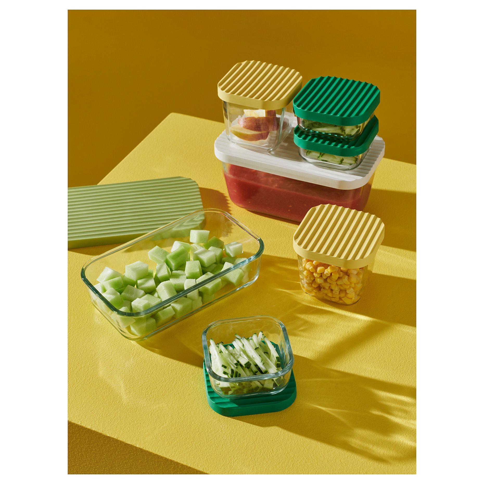 HAVSTOBIS, food container with lid, set of 5, 305.592.75
