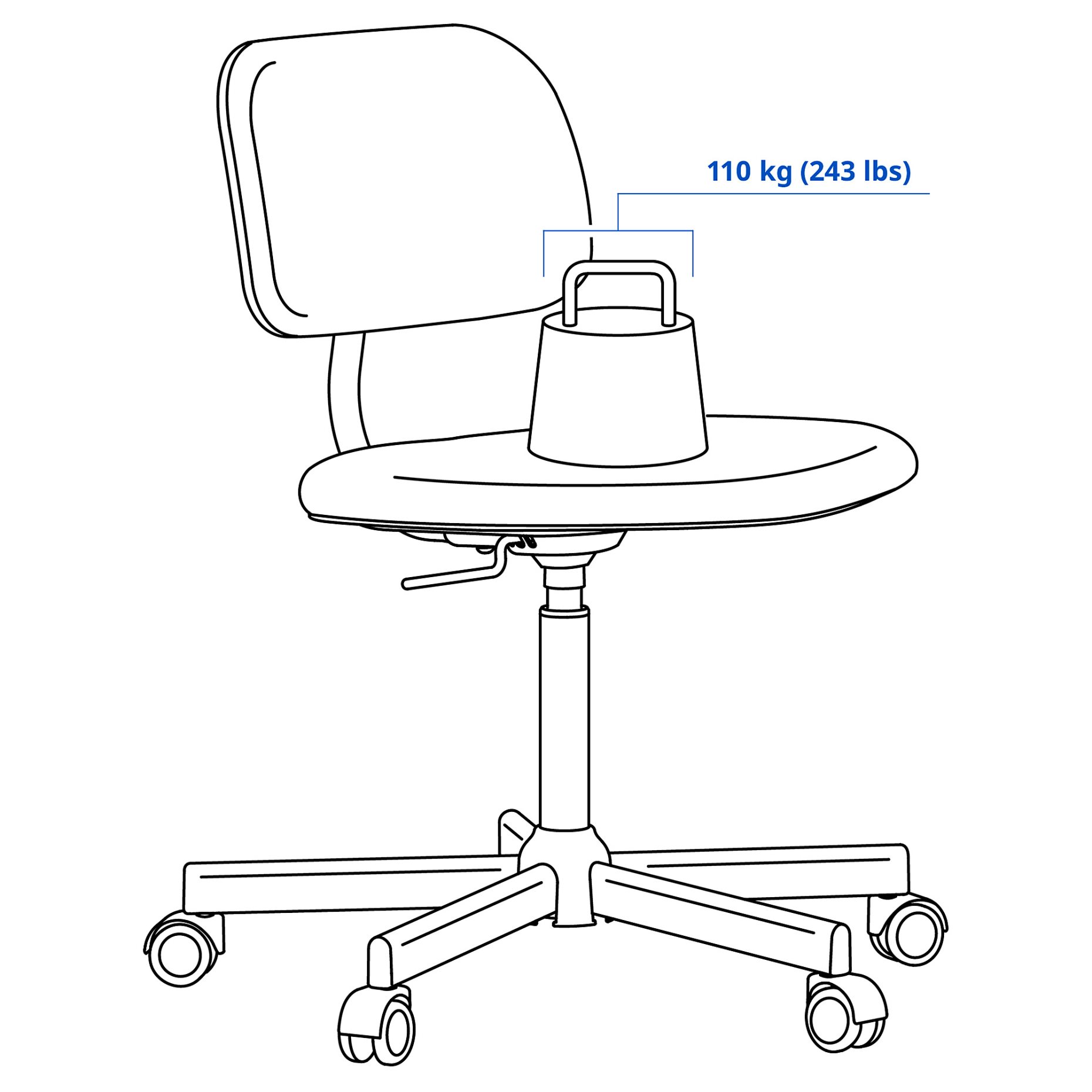 BLECKBERGET, swivel chair, 305.638.71