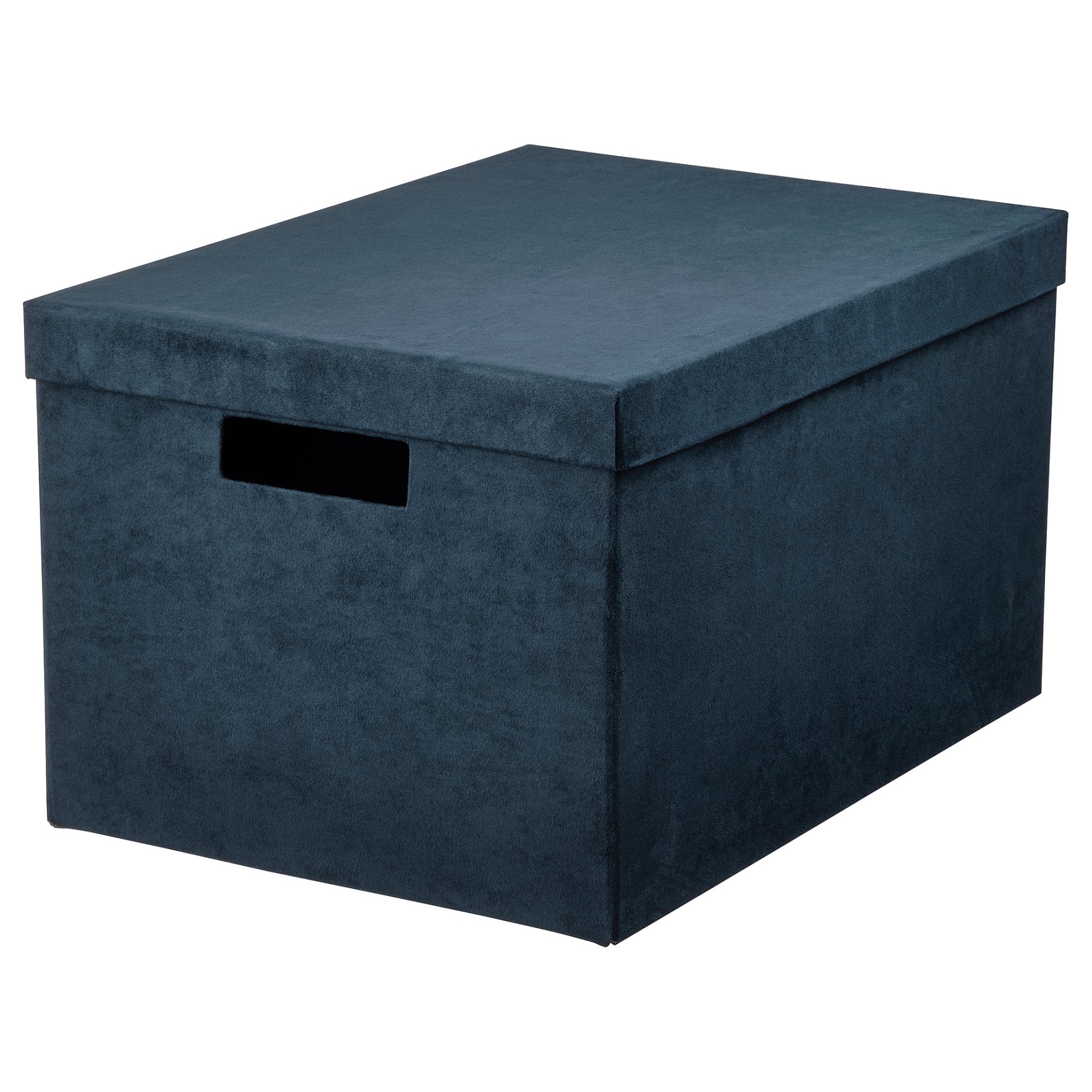 GJÄTTA, storage box with lid/velvet, 25x35x20 cm, 305.704.47