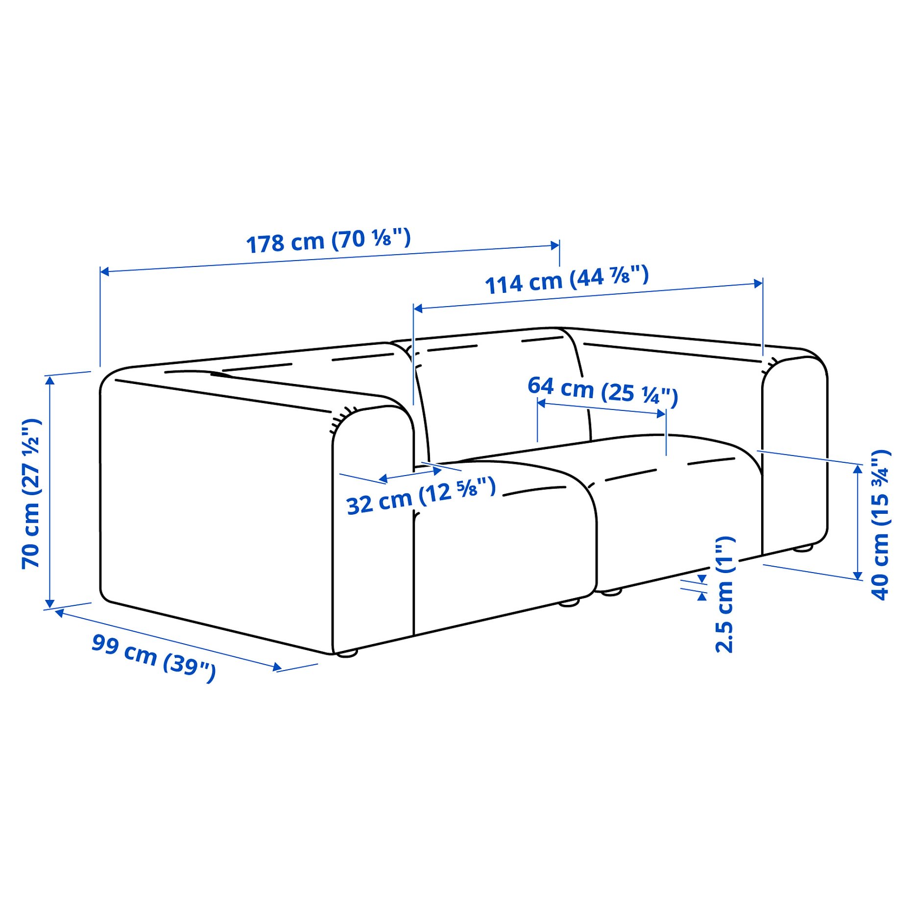 STOCKHOLM 2025, διθέσιος καναπές, 305.861.08