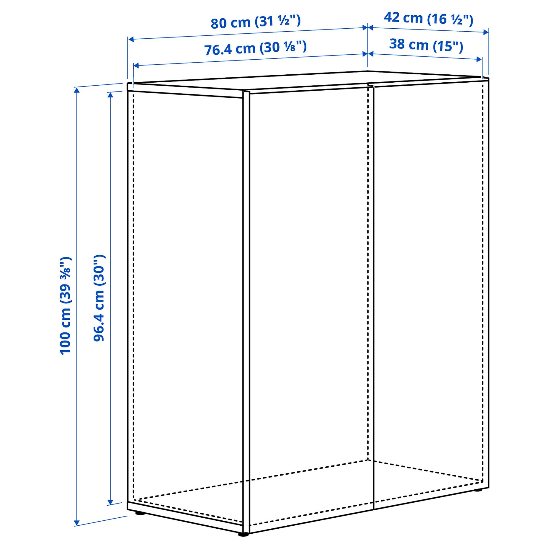 σκελετός με πόρτες, 80x42x100 cm, 305.964.71