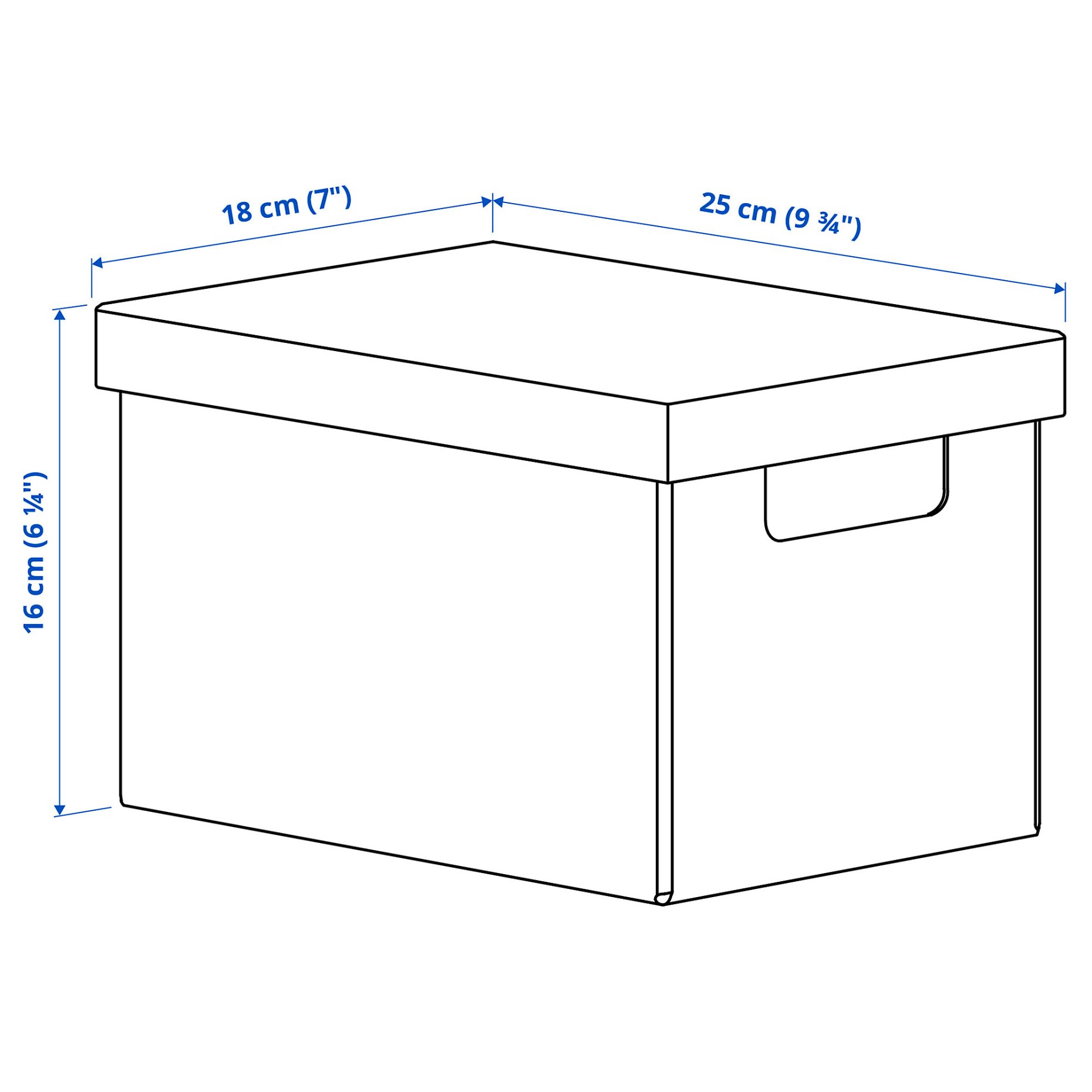 FJÄDERHARV, storage box with lid, 18x25x16 cm, 305.968.95
