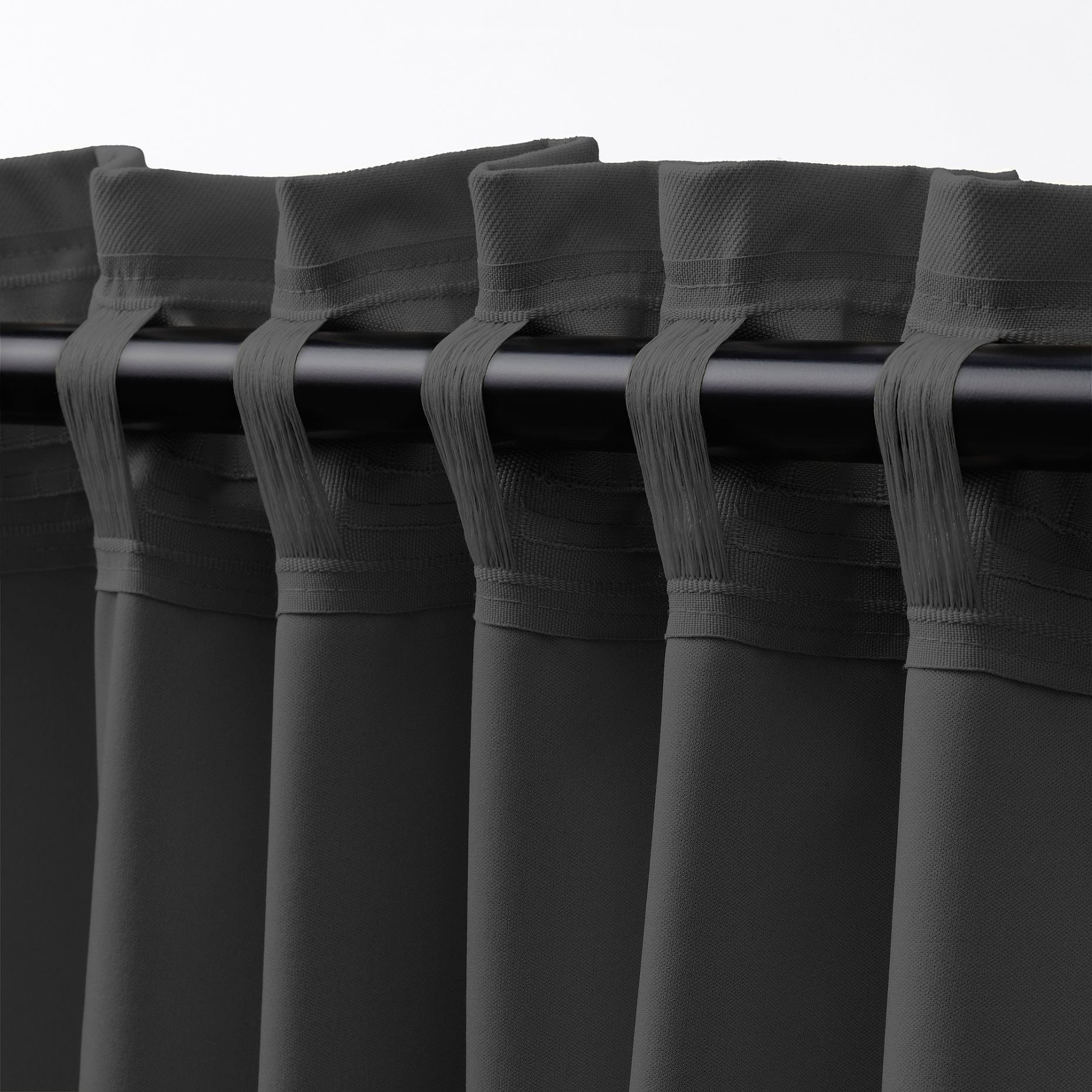 KORGMOTT, κουρτίνα με τρέσα/πλήρους συσκότισης, 2 τεμ. 145x300 cm, 305.971.59