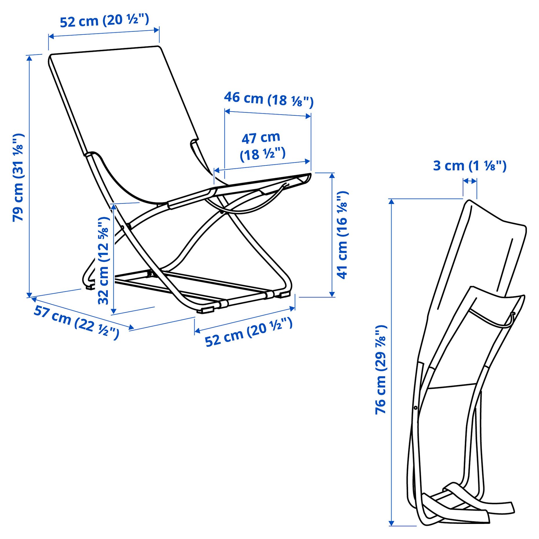 STRANDÖN, beach chair, 306.004.54