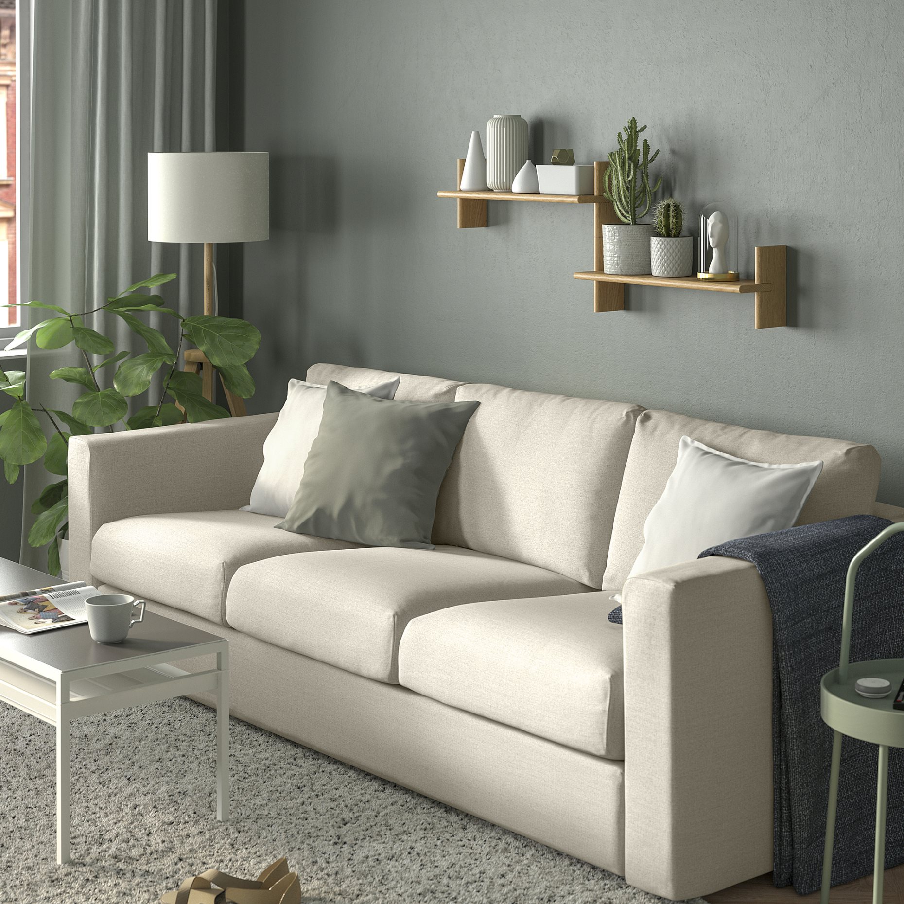 KLAVRESTRÖM, ράφι τοίχου, 60x20 cm, 306.016.89