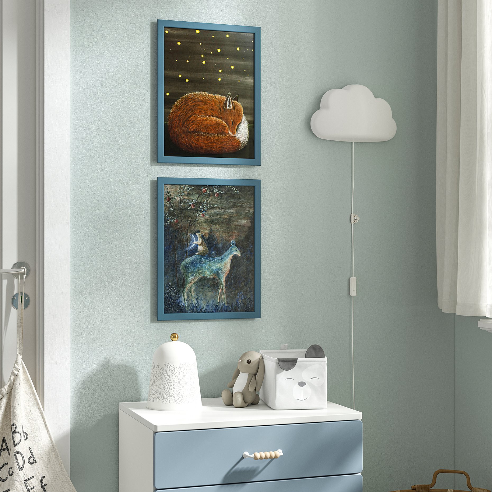 BILD, poster/sleeping by lights of the night/2 pack, 30x40 cm, 306.019.72