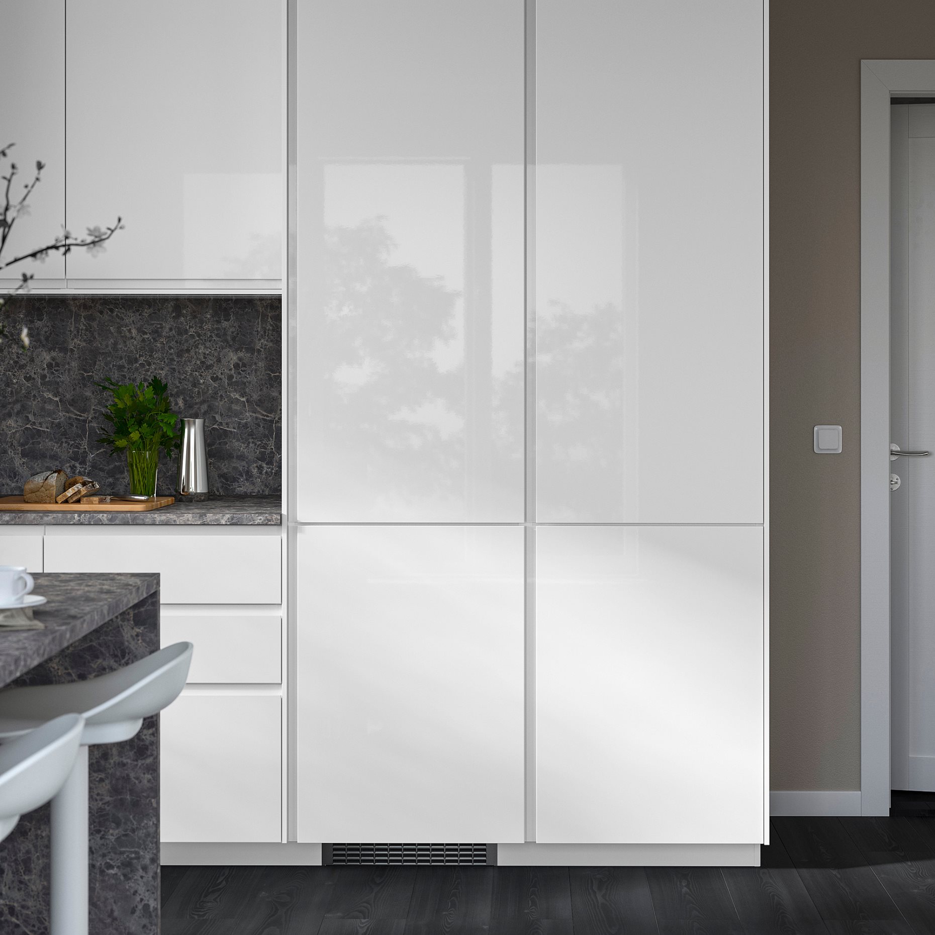VOXTORP, door with vertical handle, 60x140 cm, 306.489.84