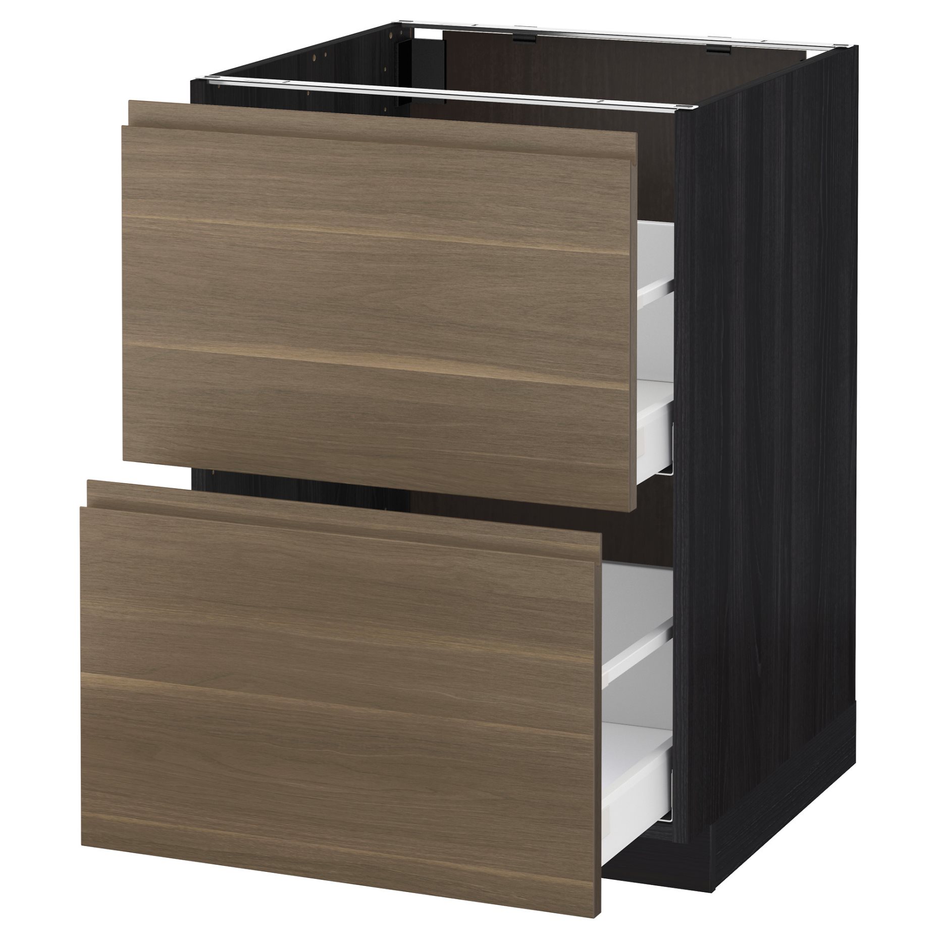 METOD/MAXIMERA, base cabinet 2 fronts/2 high drawers, 391.314.77