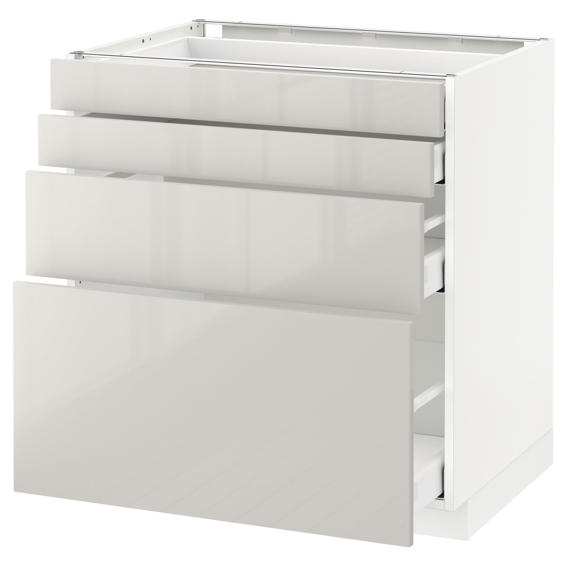 METOD/MAXIMERA, base cabinet 4 fronts/4 drawers, 391.686.06