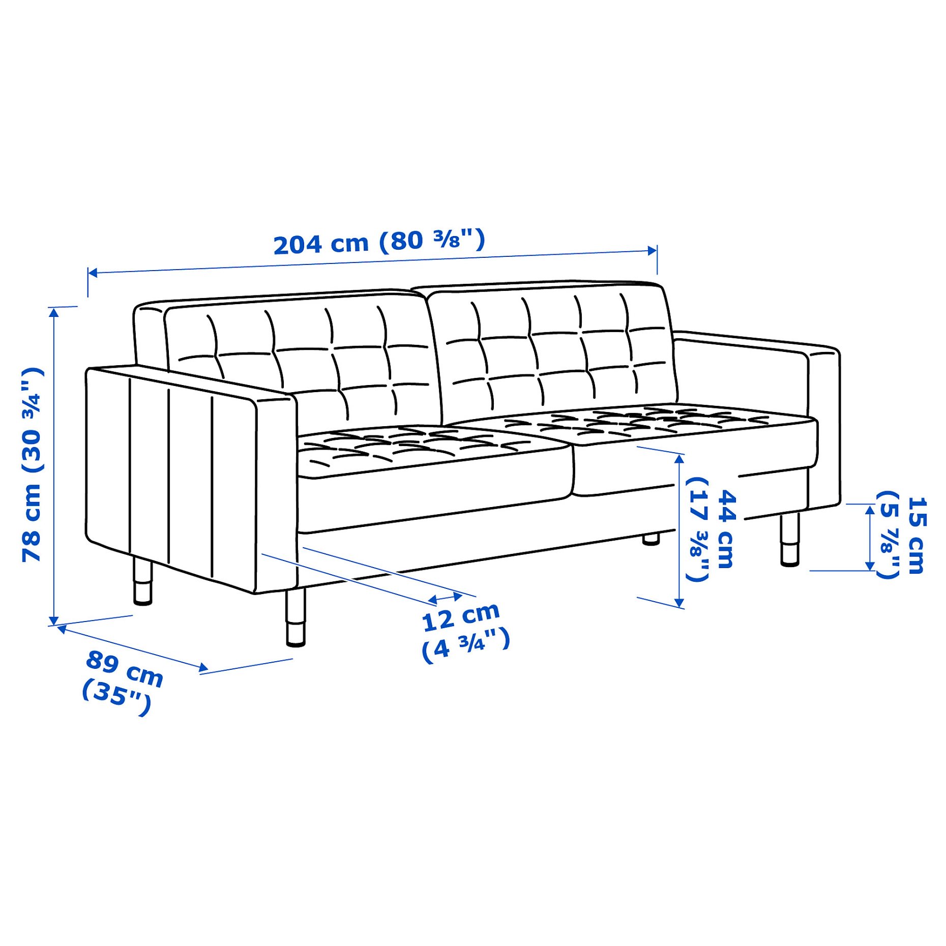 LANDSKRONA, 3-seat sofa, 392.703.26