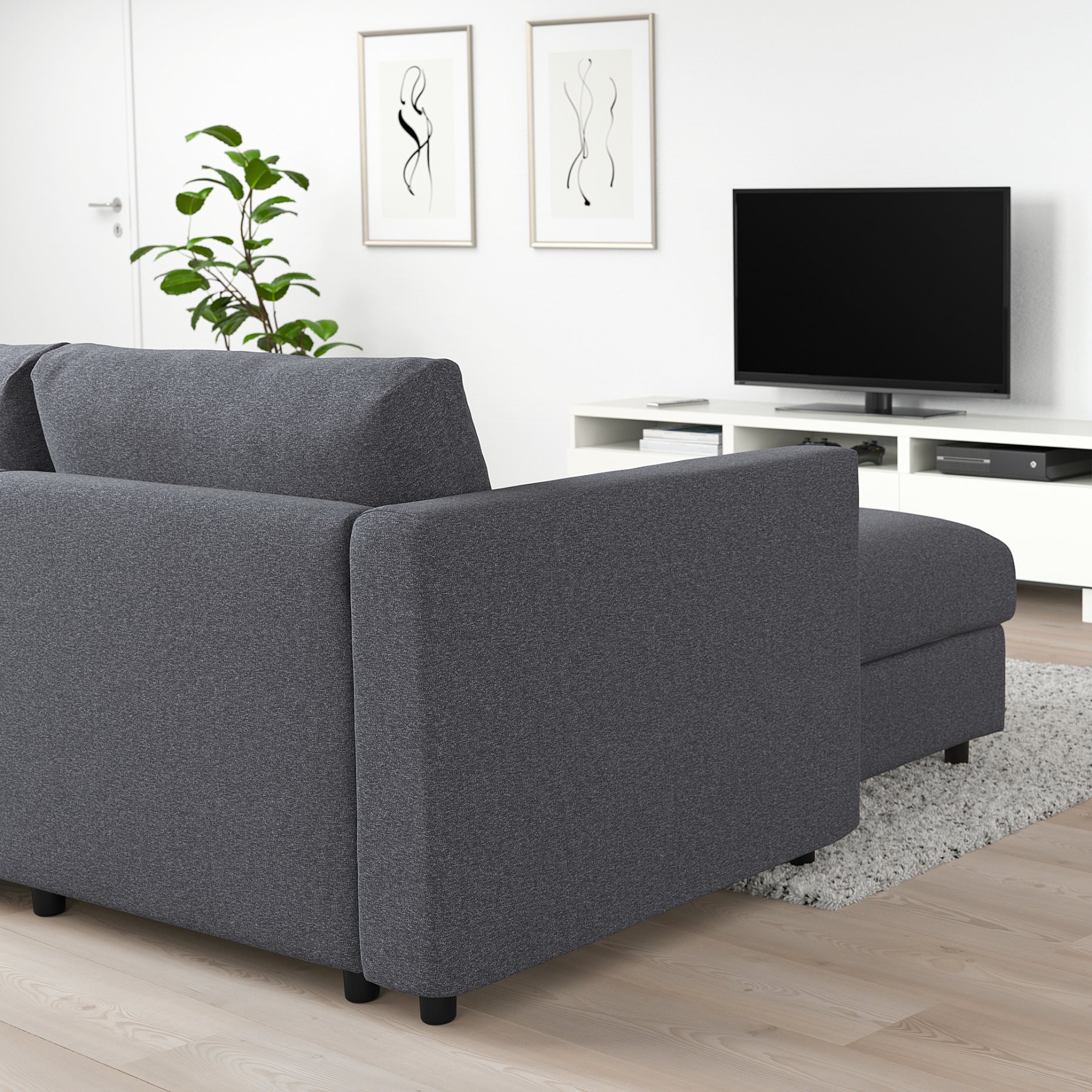 VIMLE, corner sofa, 5-seat with chaise longue, 393.995.84