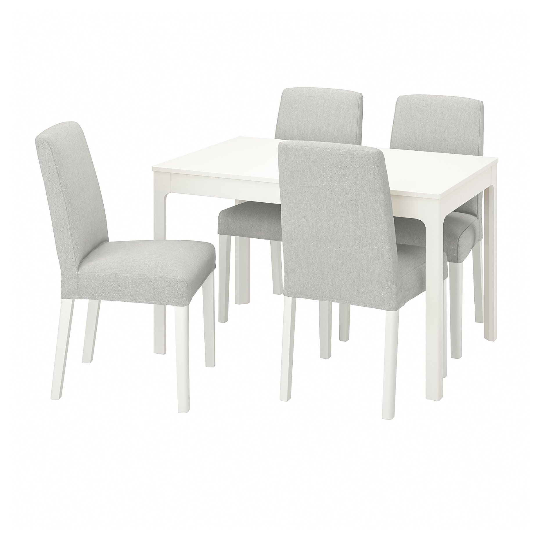 EKEDALEN/BERGMUND, table and 4 chairs, 120/180 cm, 394.082.15
