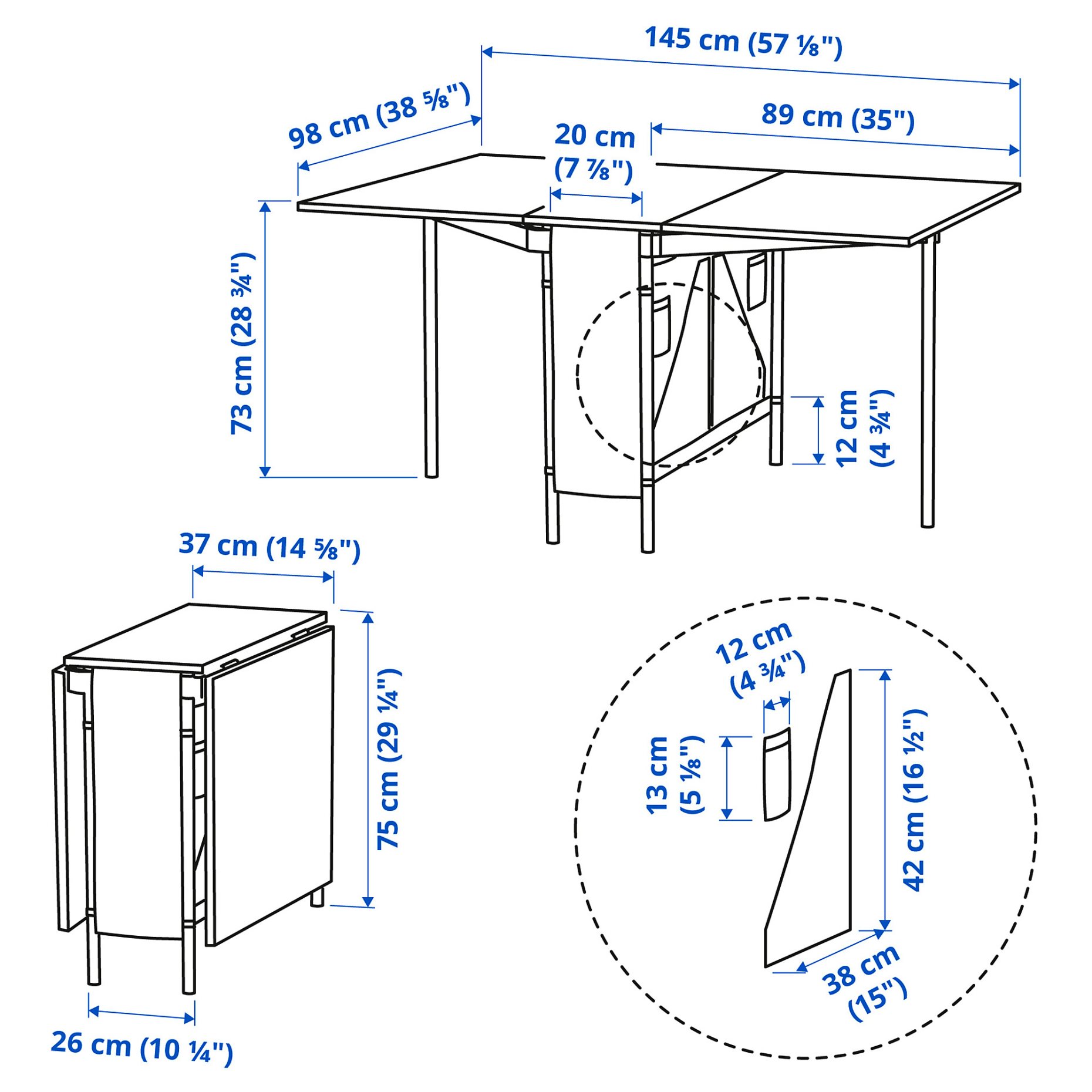KALLHALL/KATTIL, τραπέζι και 4 καρέκλες, 89x98 cm, 394.298.64