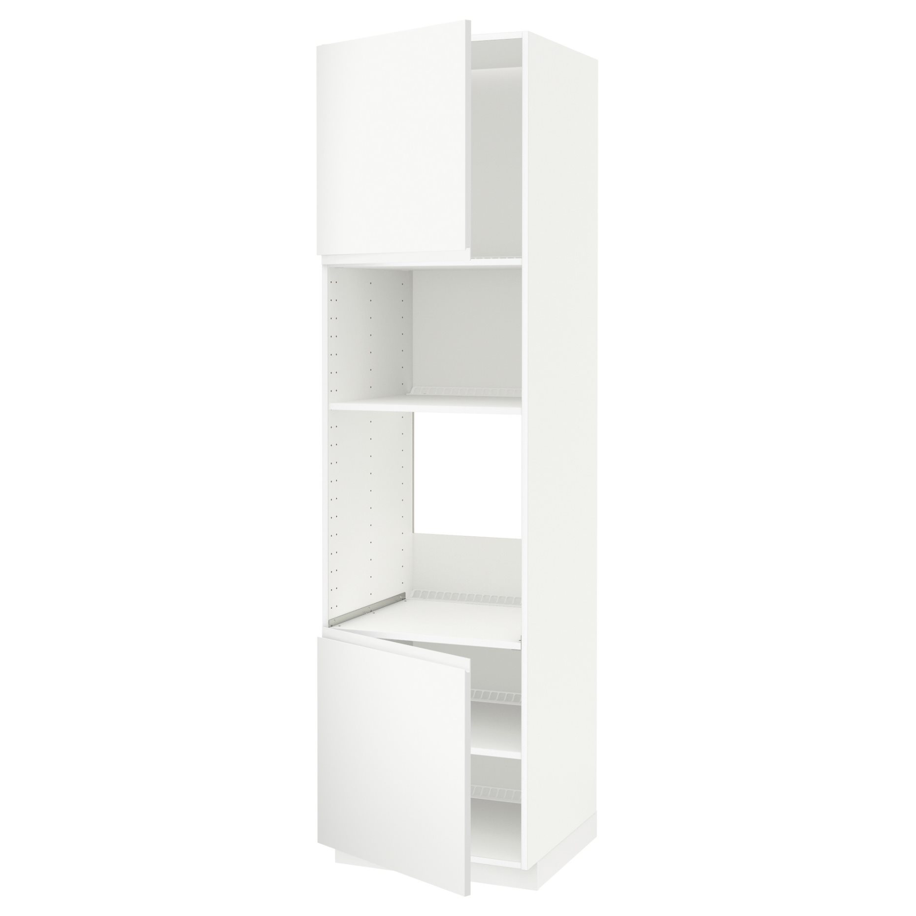 METOD, high cabinet for oven/microwave with 2 doors/shelves, 60x60x220 cm, 394.602.70