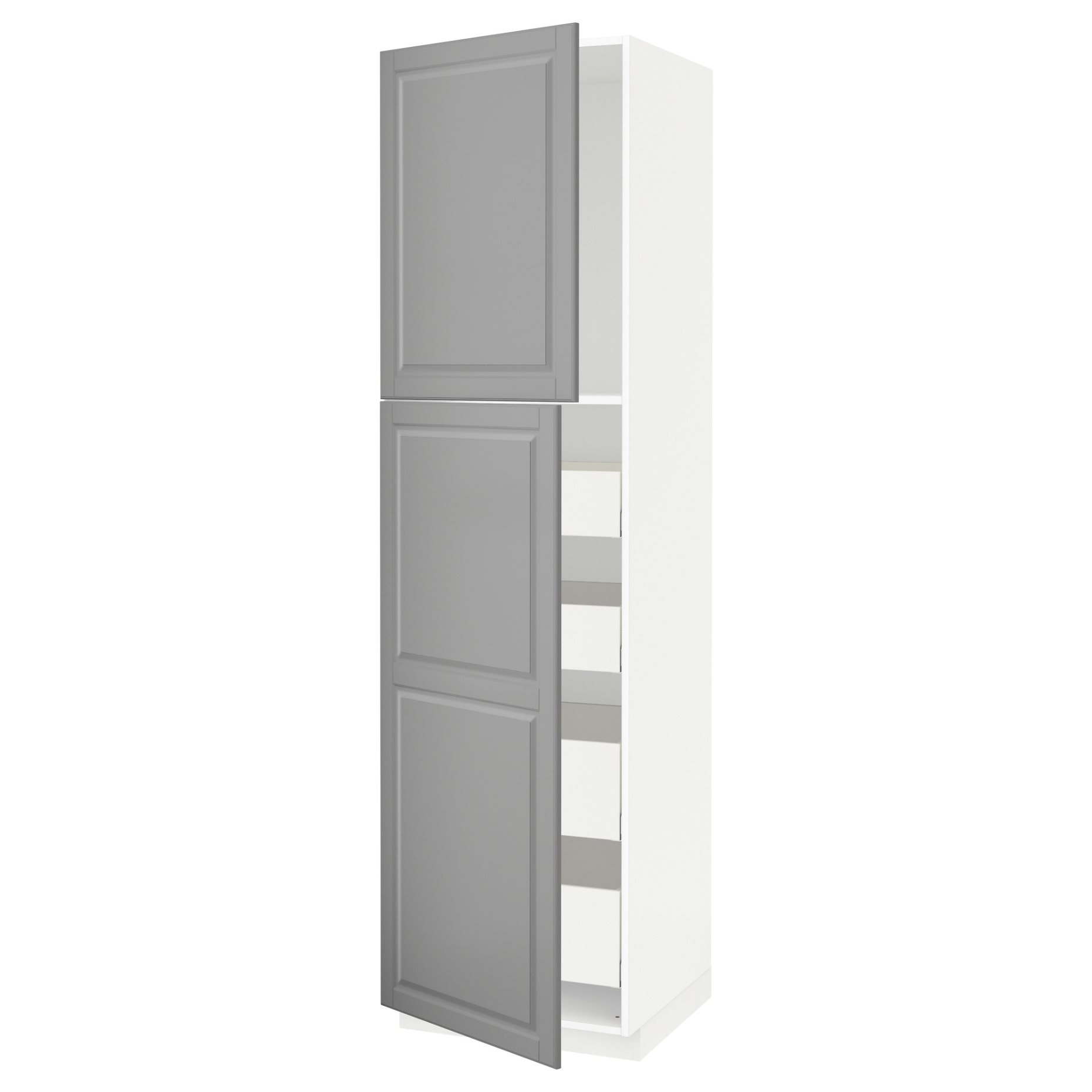 METOD, high cabinet with 2 doors/4 drawers, 60x60x220 cm, 394.635.13