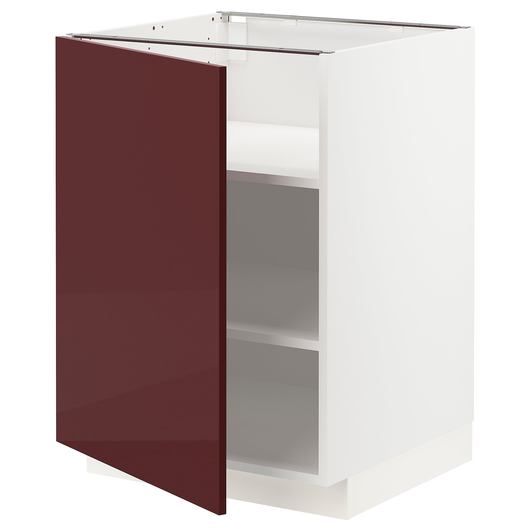 METOD, base cabinet with shelves, 60x60 cm, 394.648.43