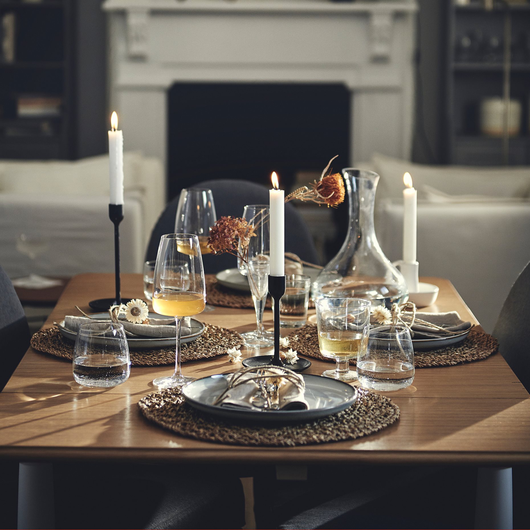 DANDERYD/DANDERYD, table and 2 chairs, 74/134x80 cm, 394.839.31