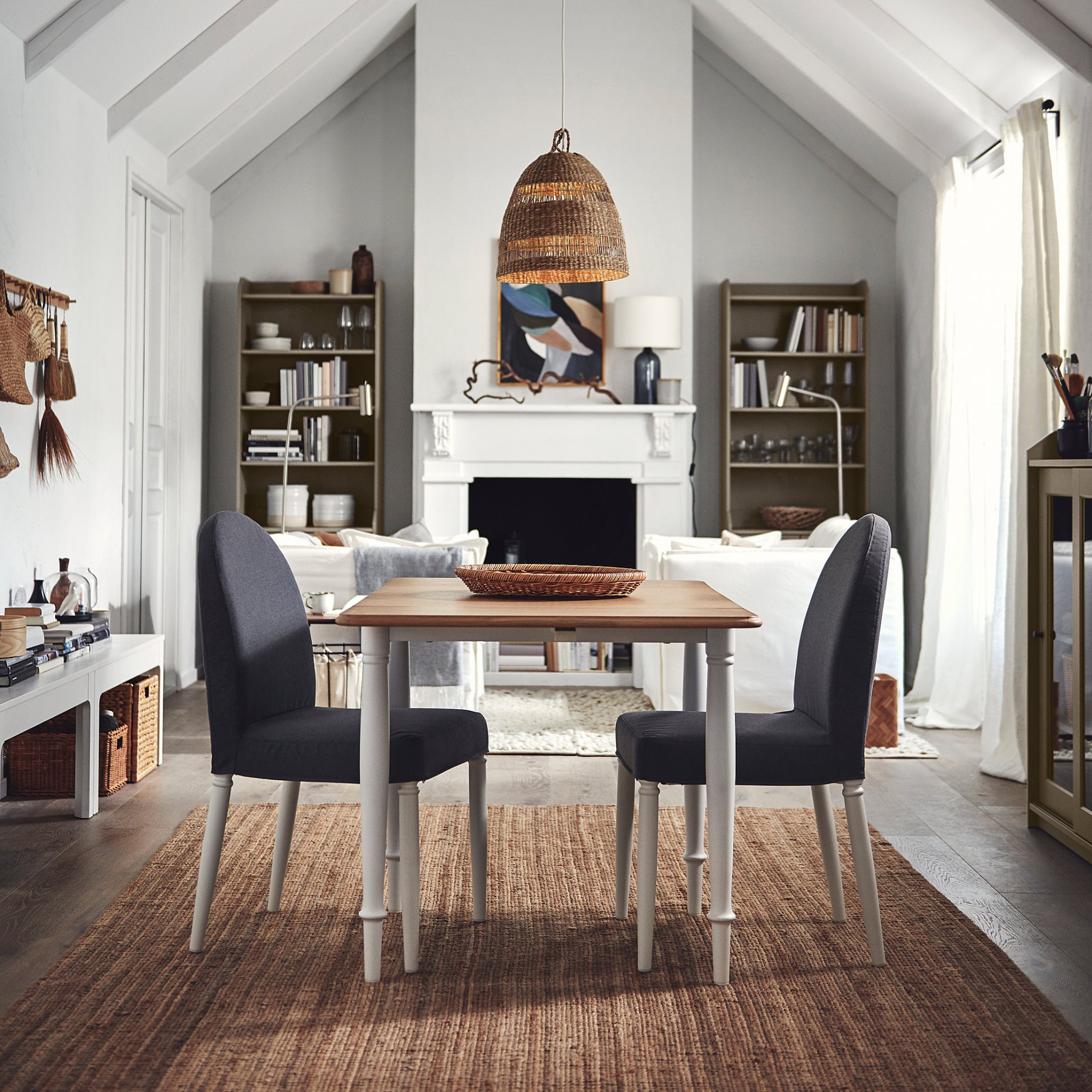 DANDERYD/DANDERYD, table and 2 chairs, 74/134x80 cm, 394.839.31