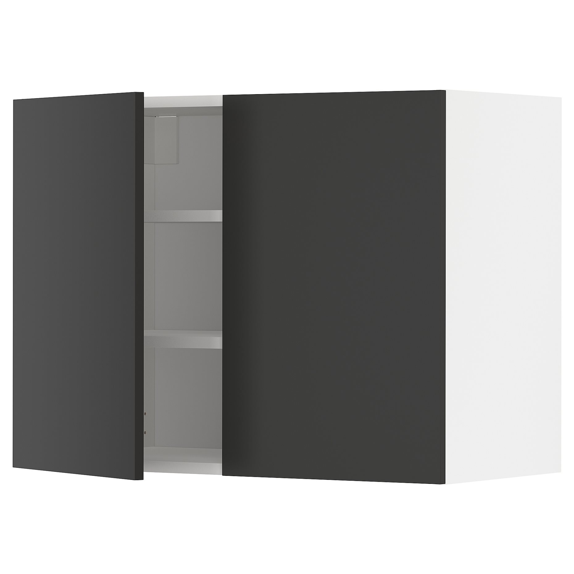 METOD, wall cabinet with shelves/2 doors, 80x60 cm, 394.981.07