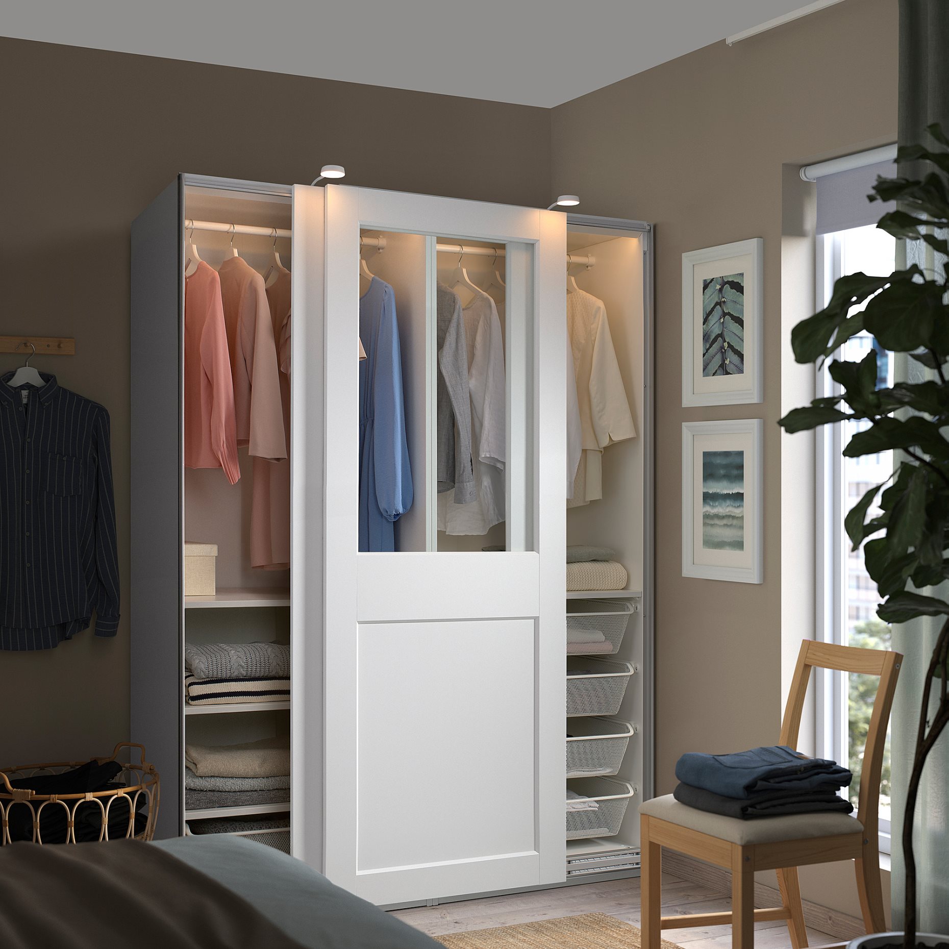 PAX/GRIMO, wardrobe combination, 150x66x201 cm, 395.028.78
