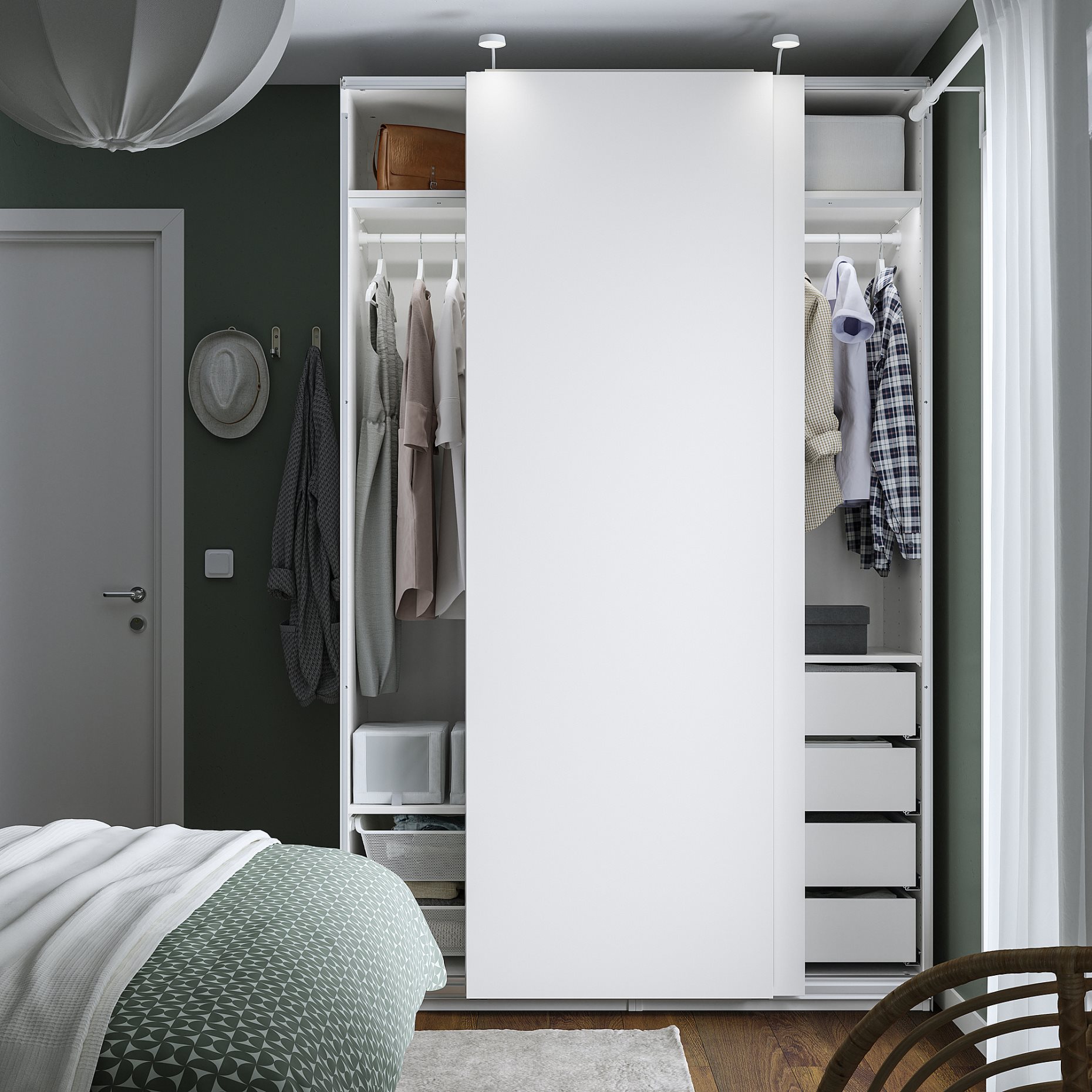 PAX/HASVIK, wardrobe combination, 150x66x236 cm, 395.156.11