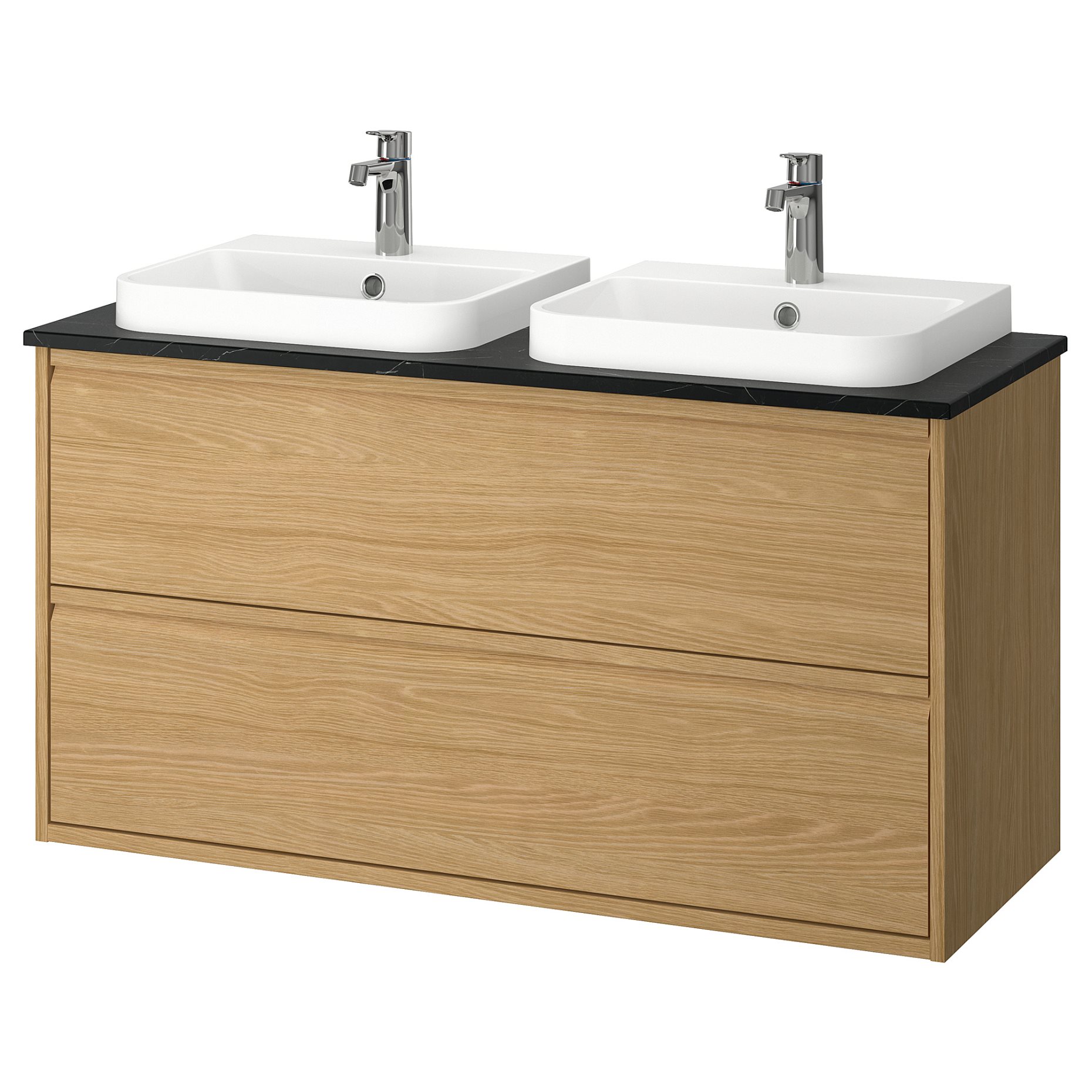 ANGSJON/BACKSJON, wash-stand with drawers/wash-basin/taps, 122x49x71 cm, 395.216.31