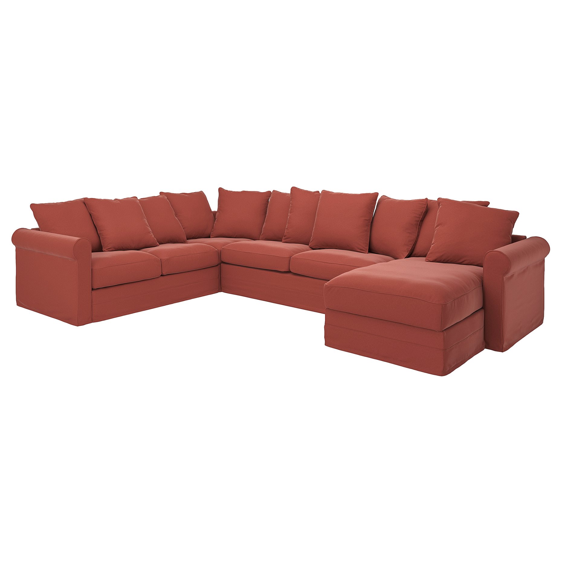 GRÖNLID, γωνιακός καναπές-κρεβάτι, 5θέσεων με σεζλόνγκ, 395.365.57
