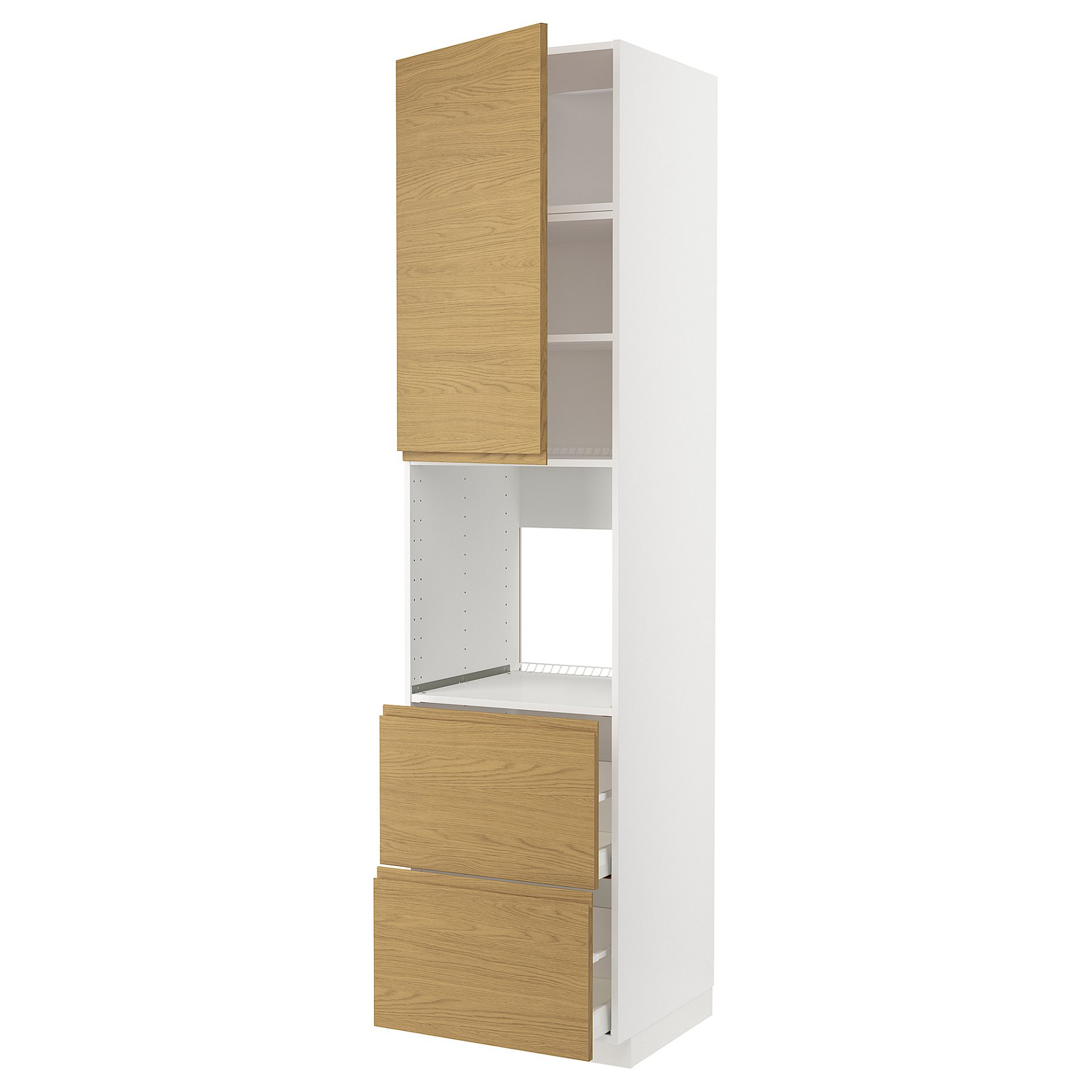 METOD, high cabinet for oven with door/2 drawers, 60x60x240 cm, 395.382.69