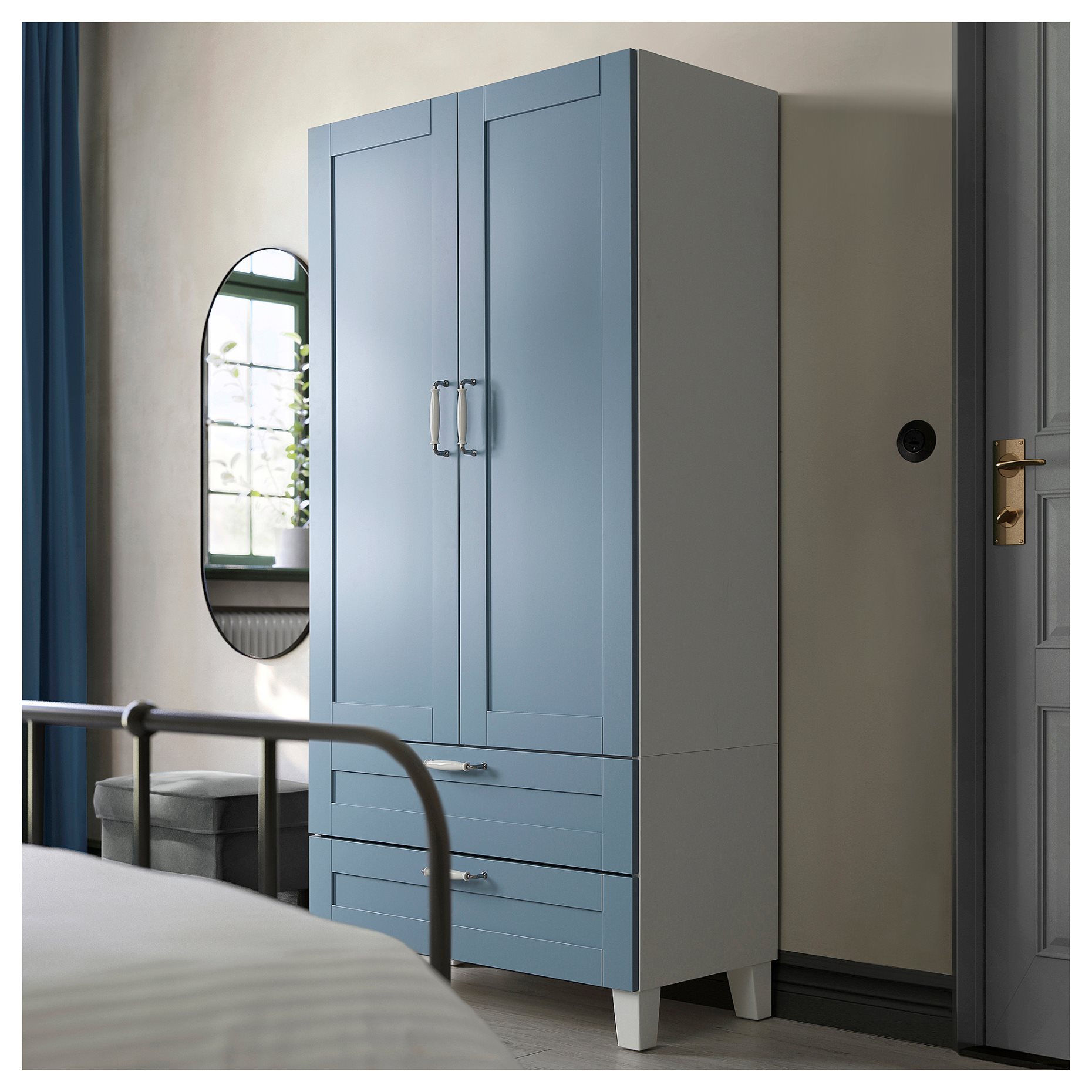PLATSA, wardrobe with 2 doors and 2 drawers, 80x42x173 cm, 395.556.64