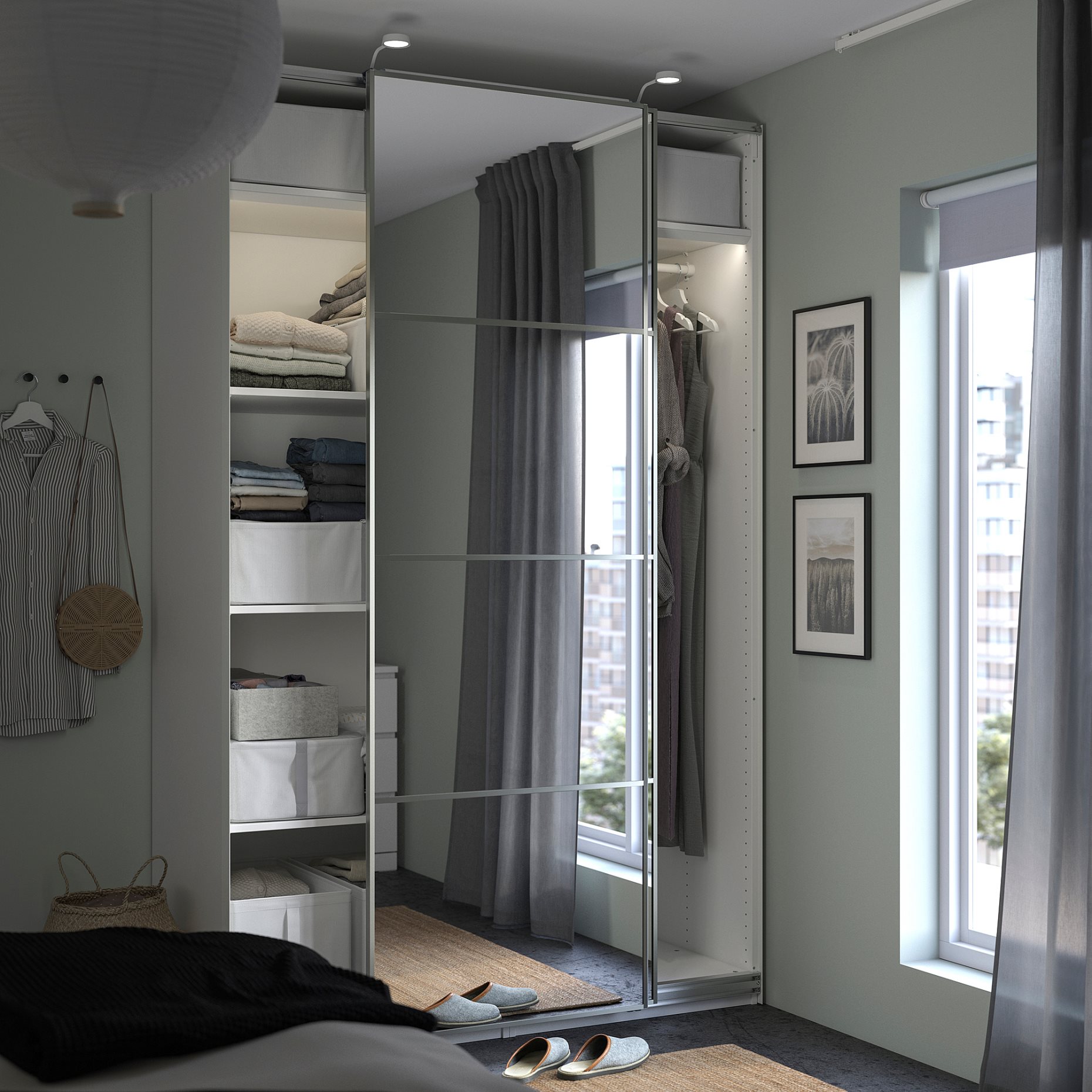 PAX/AULI, wardrobe combination, 150x66x236 cm, 395.613.11