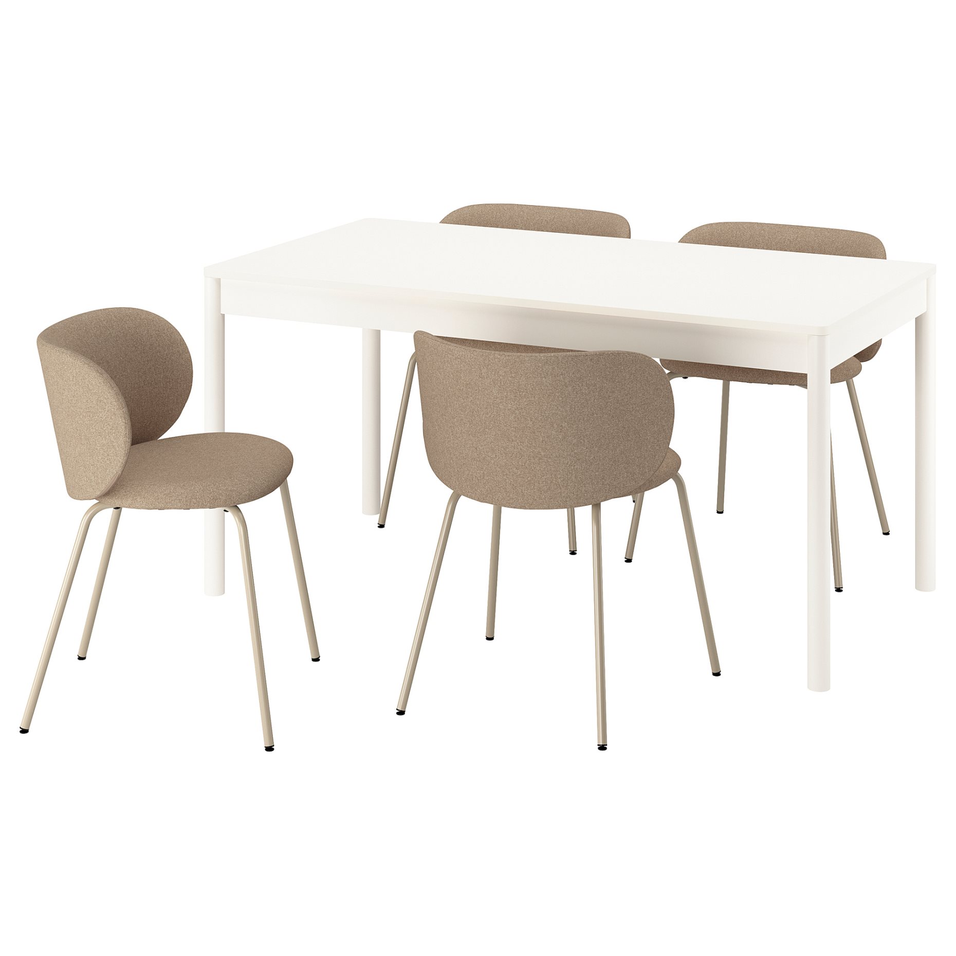 TONSTAD/KRYLBO, τραπέζι και 4 καρέκλες, 150x80 cm, 395.966.45