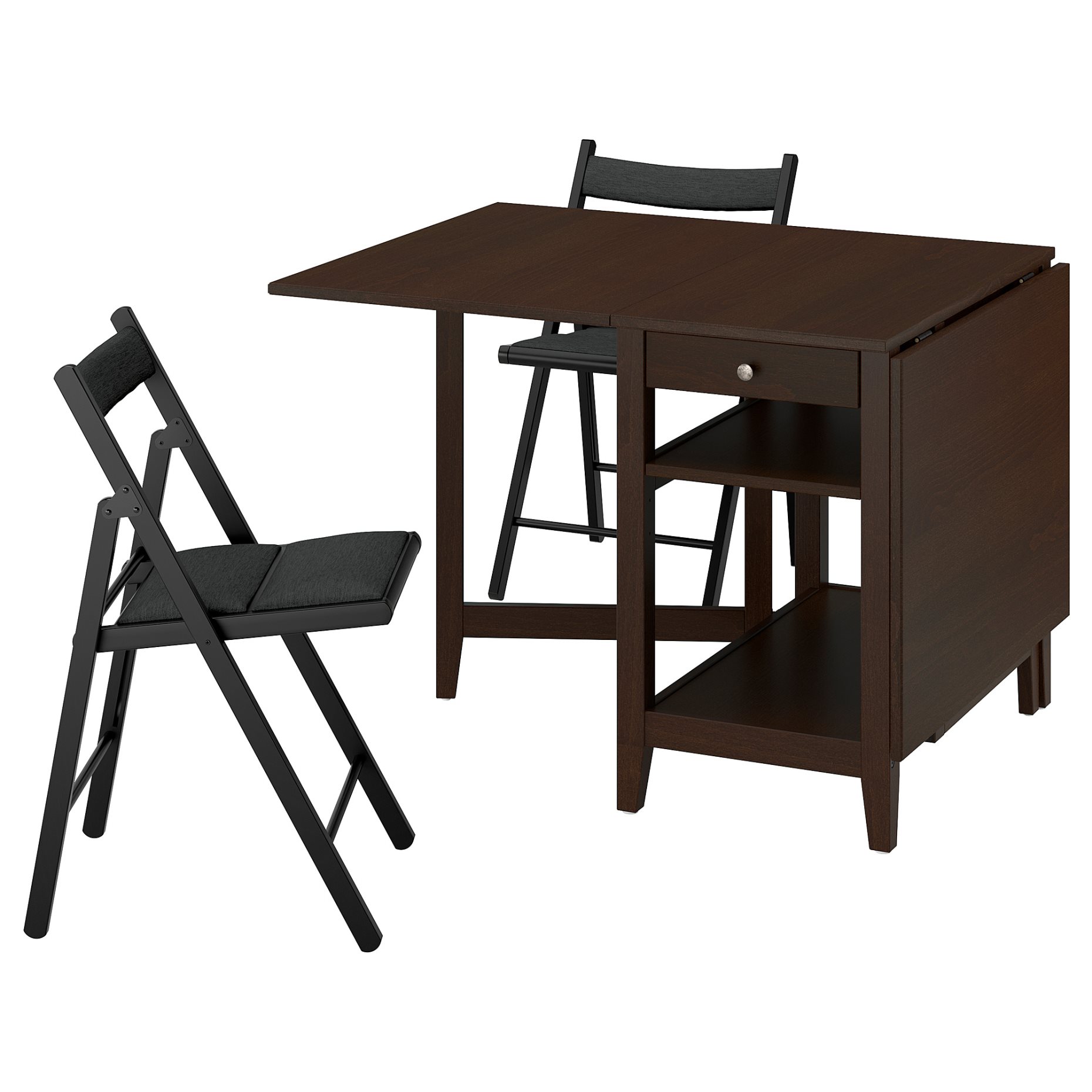 NÄSINGE/FRÖSVI, πτυσσόμενο τραπέζι και 2 καρέκλες, 48/104/159x85 cm, 395.970.94