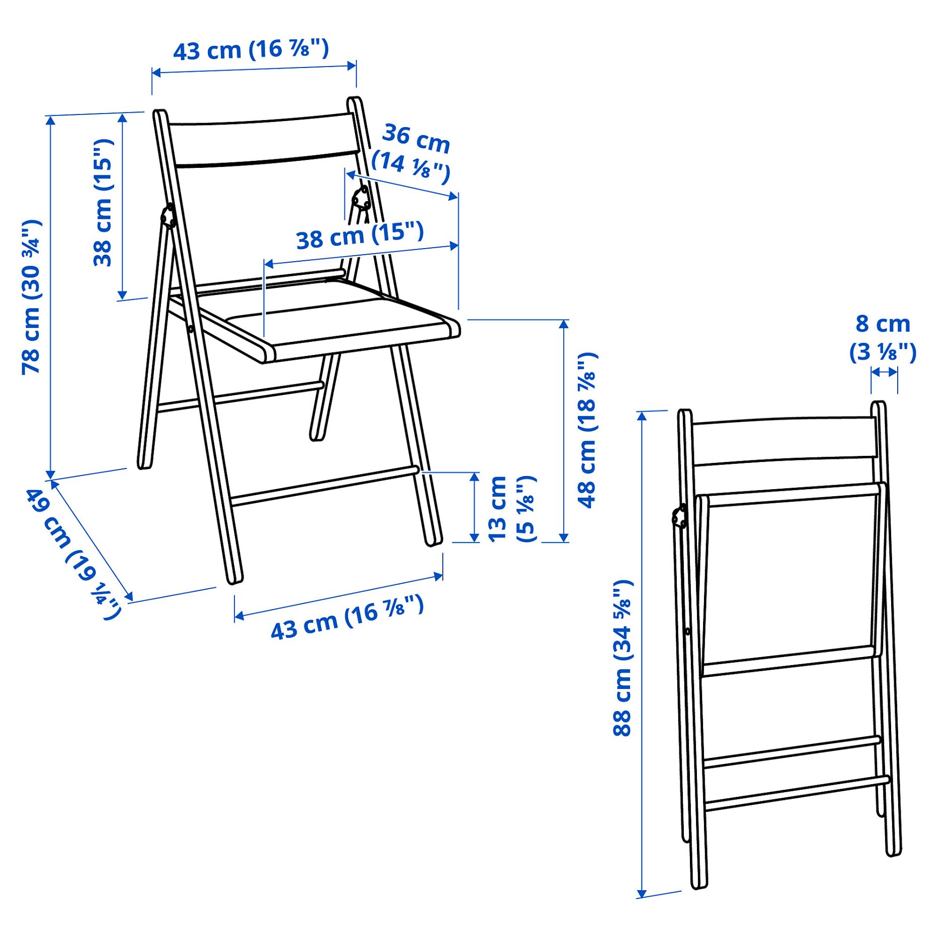 NÄSINGE/FRÖSVI, gateleg table and 2 folding chairs, 48/104/159x85 cm, 395.970.94