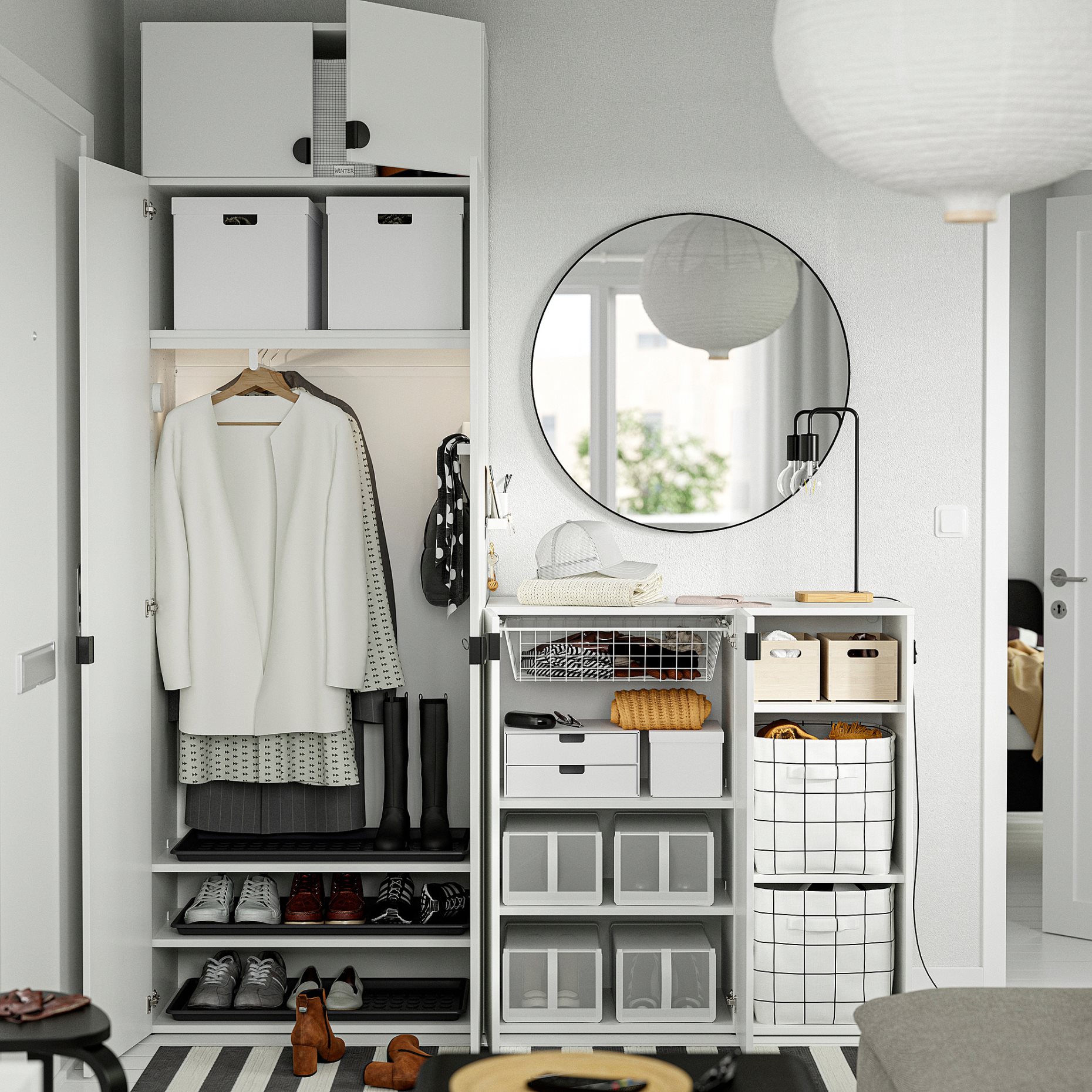 LASTARE, wardrobe combination, 180x42x236 cm, 396.033.25