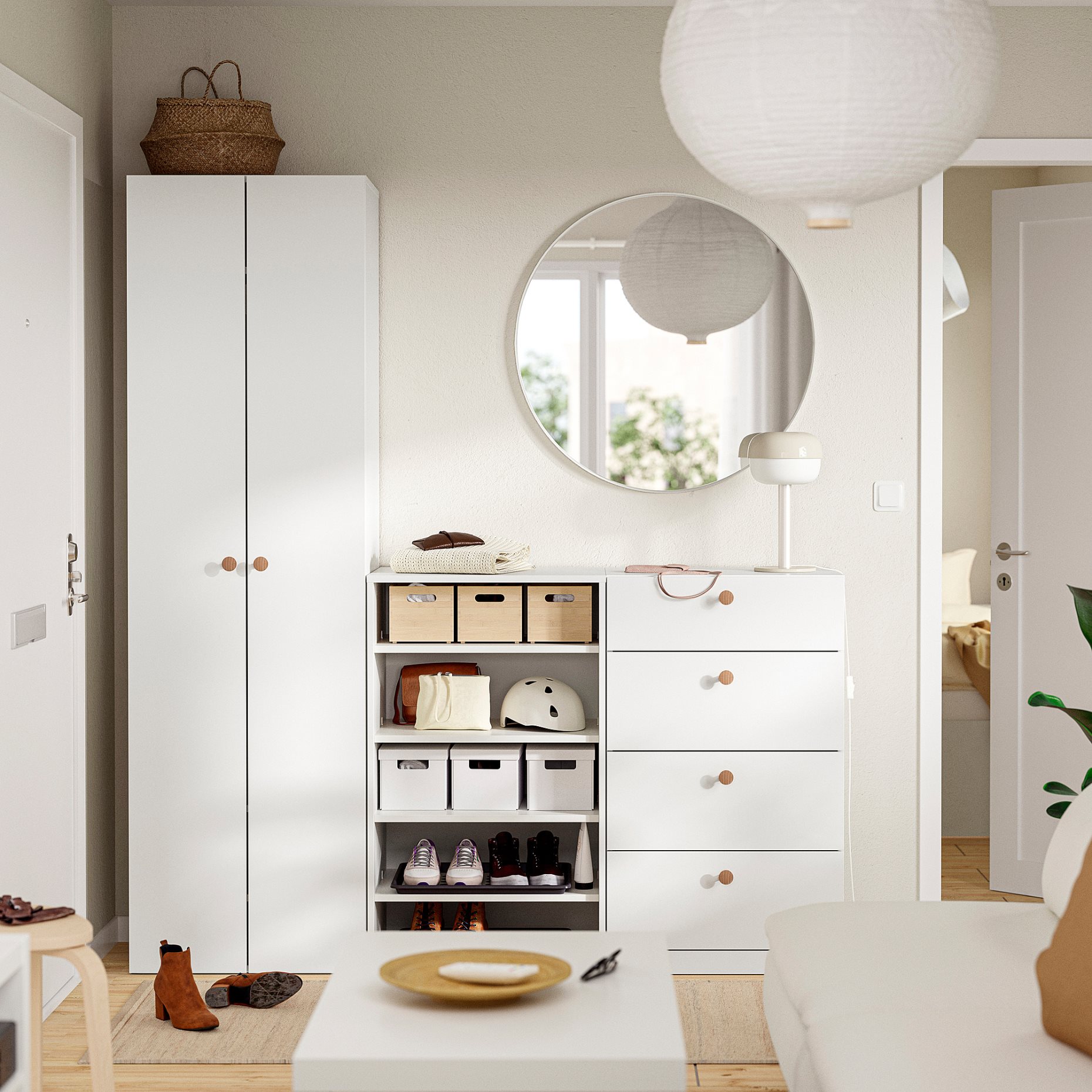 LASTARE, wardrobe combination, 180x42x200 cm, 396.126.26