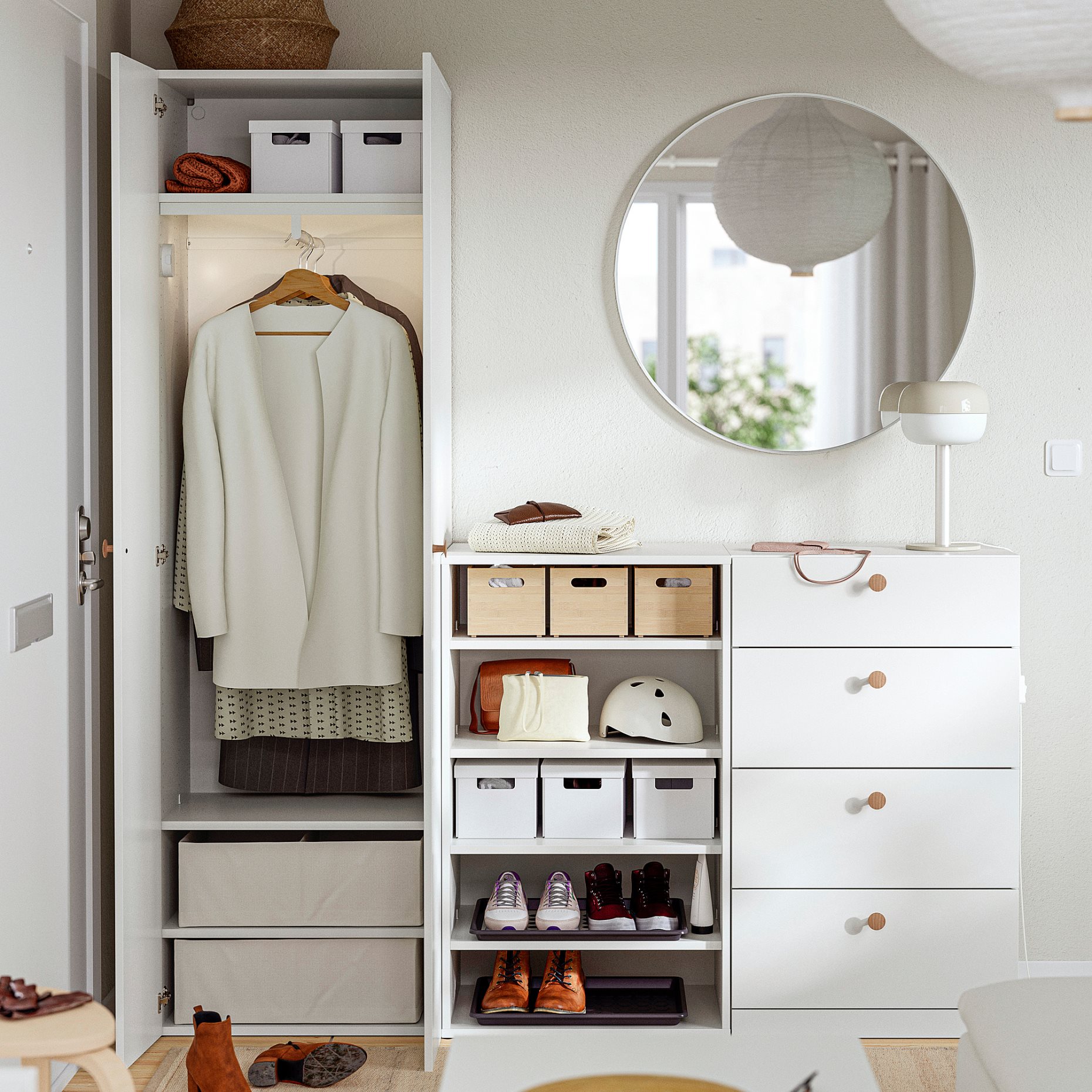 LASTARE, wardrobe combination, 180x42x200 cm, 396.126.26